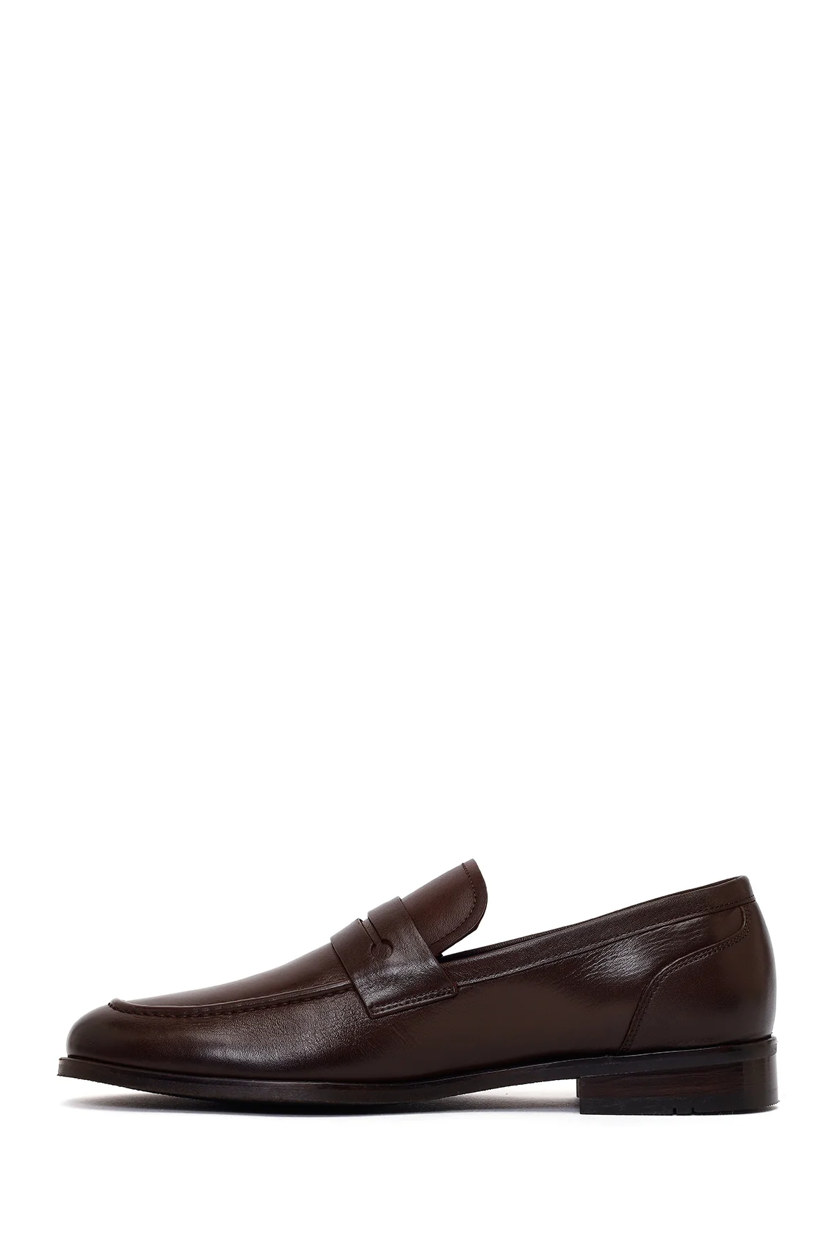Derimod Black Erkek Kahverengi Deri Klasik Loafer - Image 3