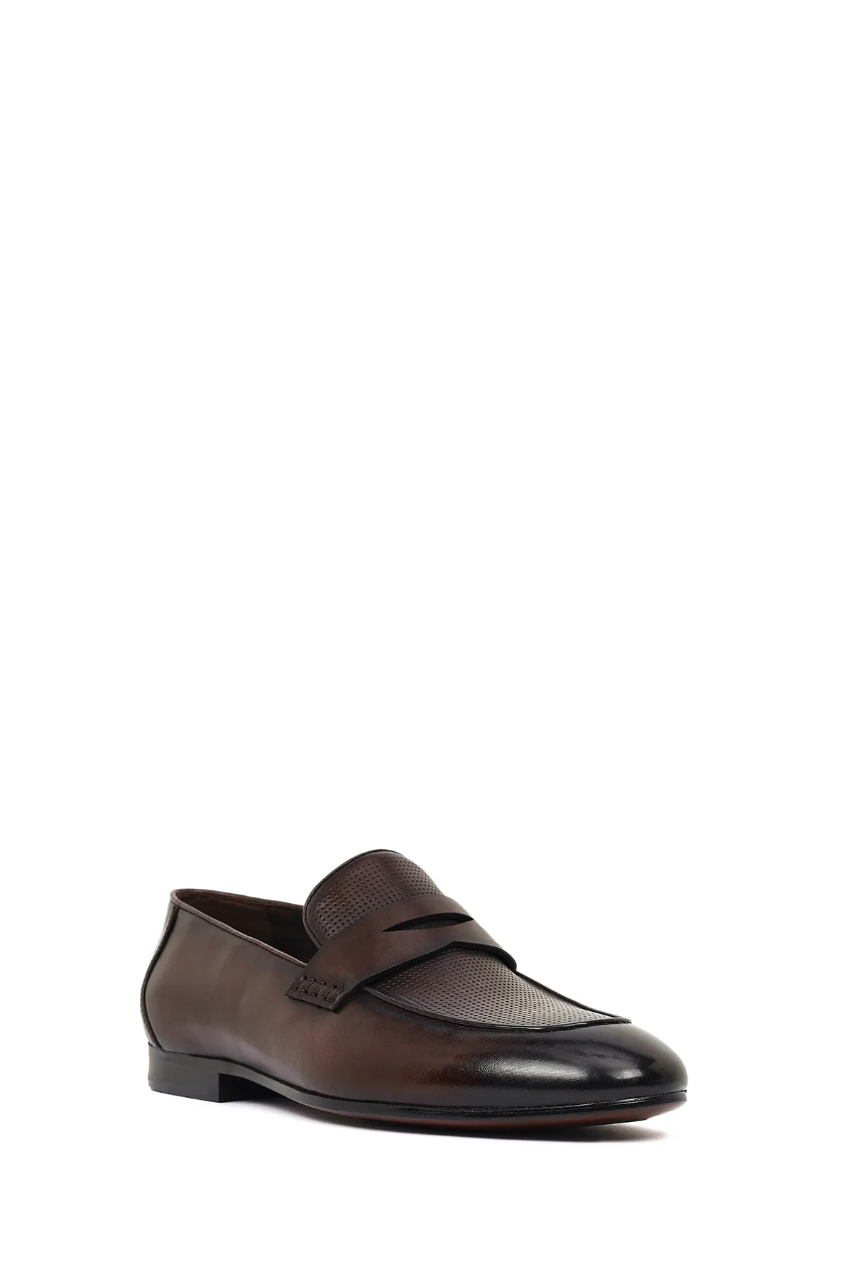 Derimod Black Erkek Kahverengi Deri Klasik Loafer - Image 7