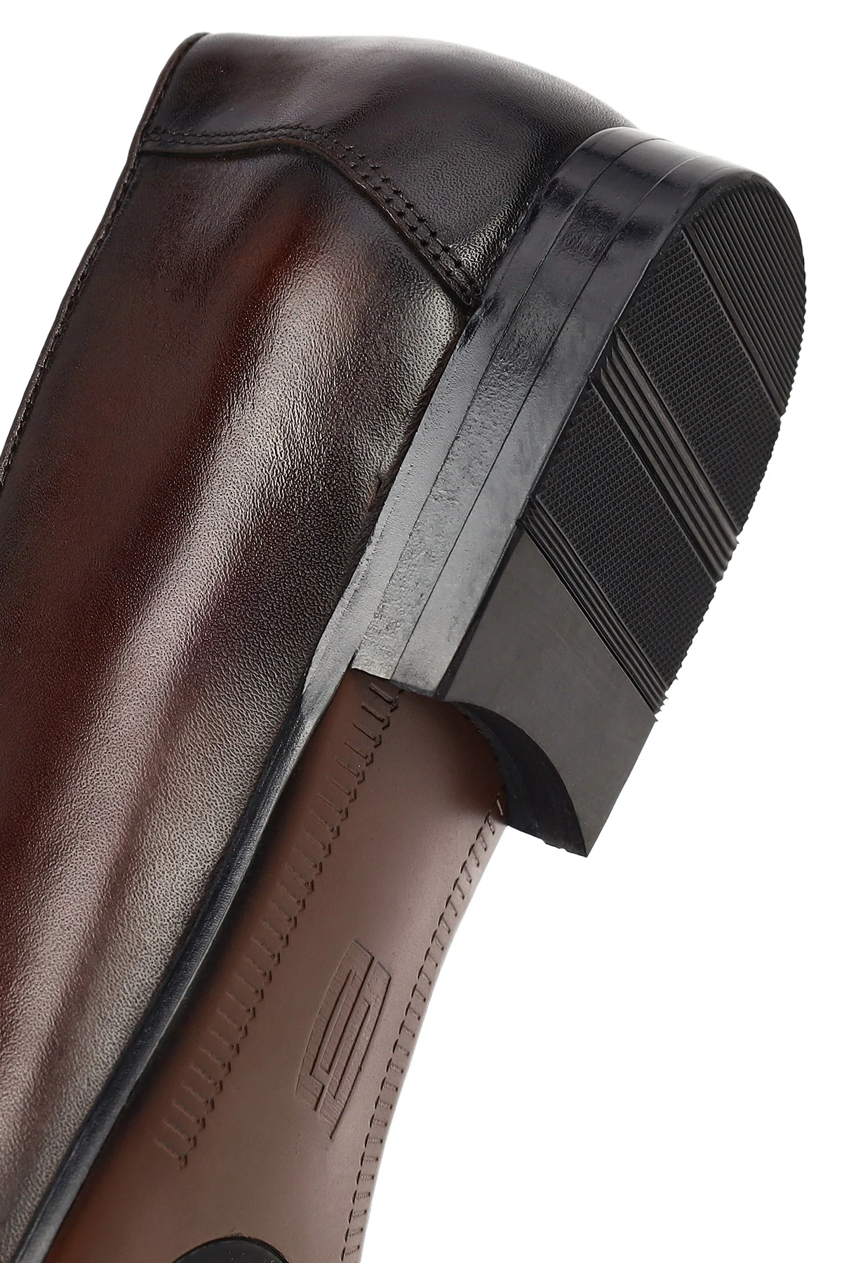 Derimod Black Erkek Kahverengi Deri Klasik Loafer - Image 9