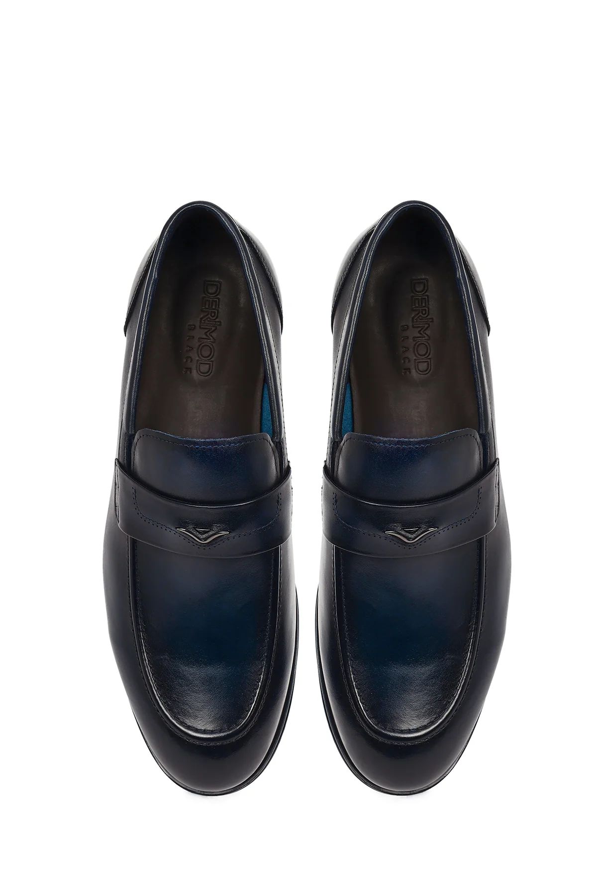 Derimod Black Erkek Lacivert Deri Klasik Loafer - Image 4