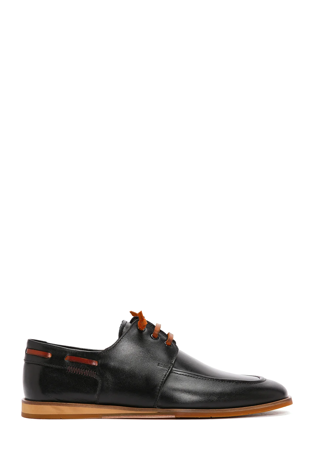 Derimod Black Erkek Siyah Bağcıklı Deri Casual Ayakkabı