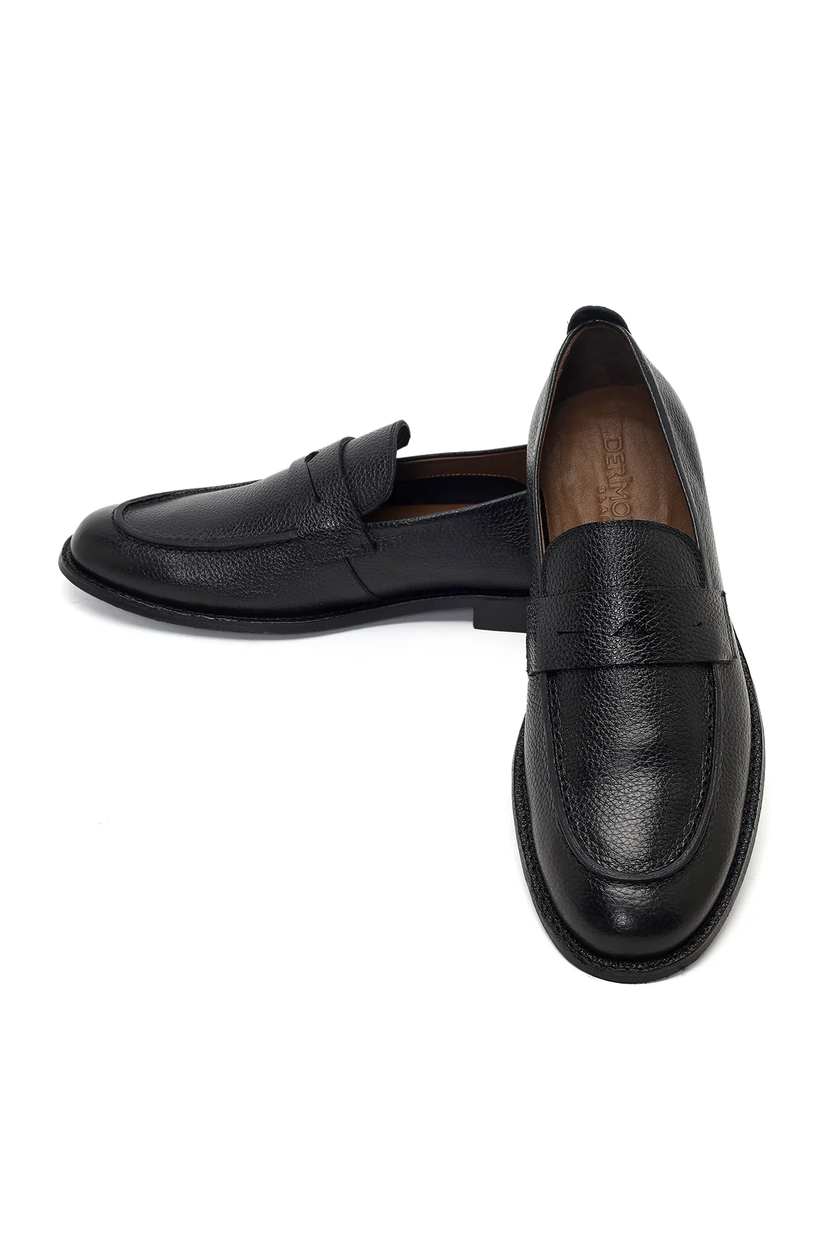 Derimod Black Erkek Siyah Deri Klasik Loafer - Image 10