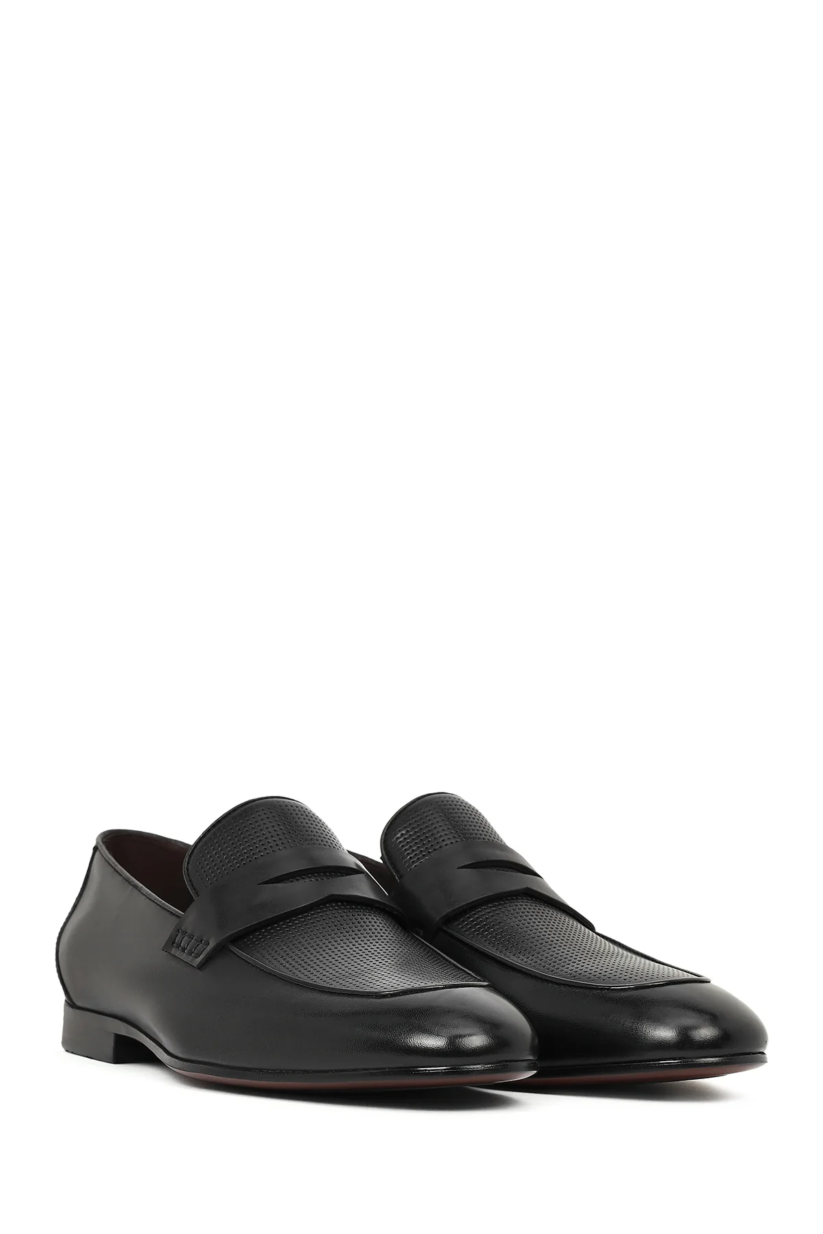 Derimod Black Erkek Siyah Deri Klasik Loafer - Image 2