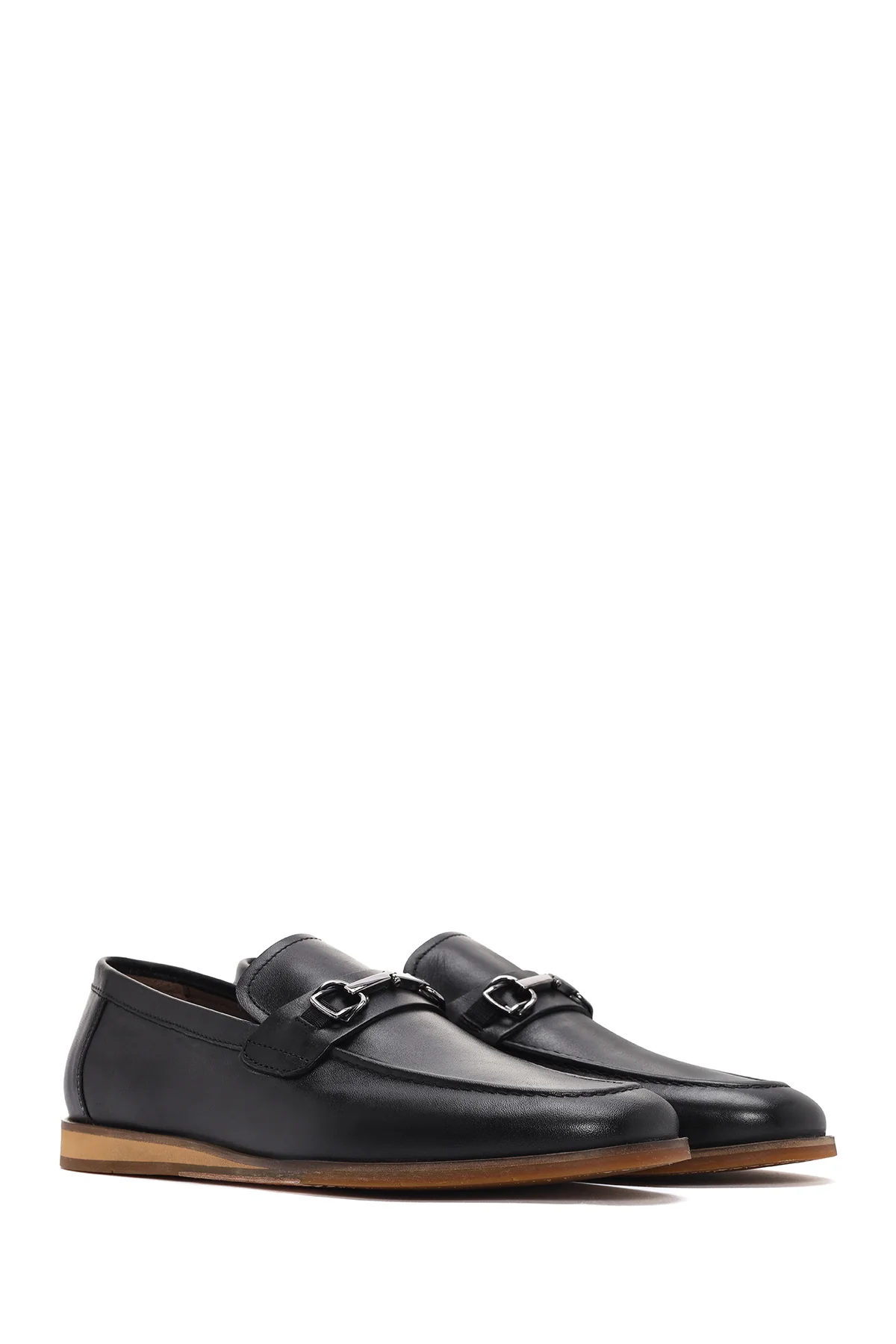 Derimod Black Erkek Siyah Deri Loafer - Image 3