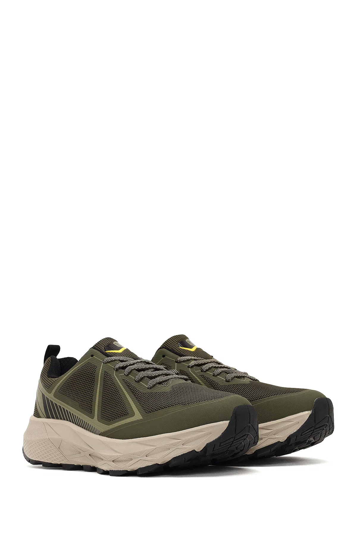 Derimod Dry Erkek Haki Bağcıklı Kalın Tabanlı Kumaş Sneaker - Image 3