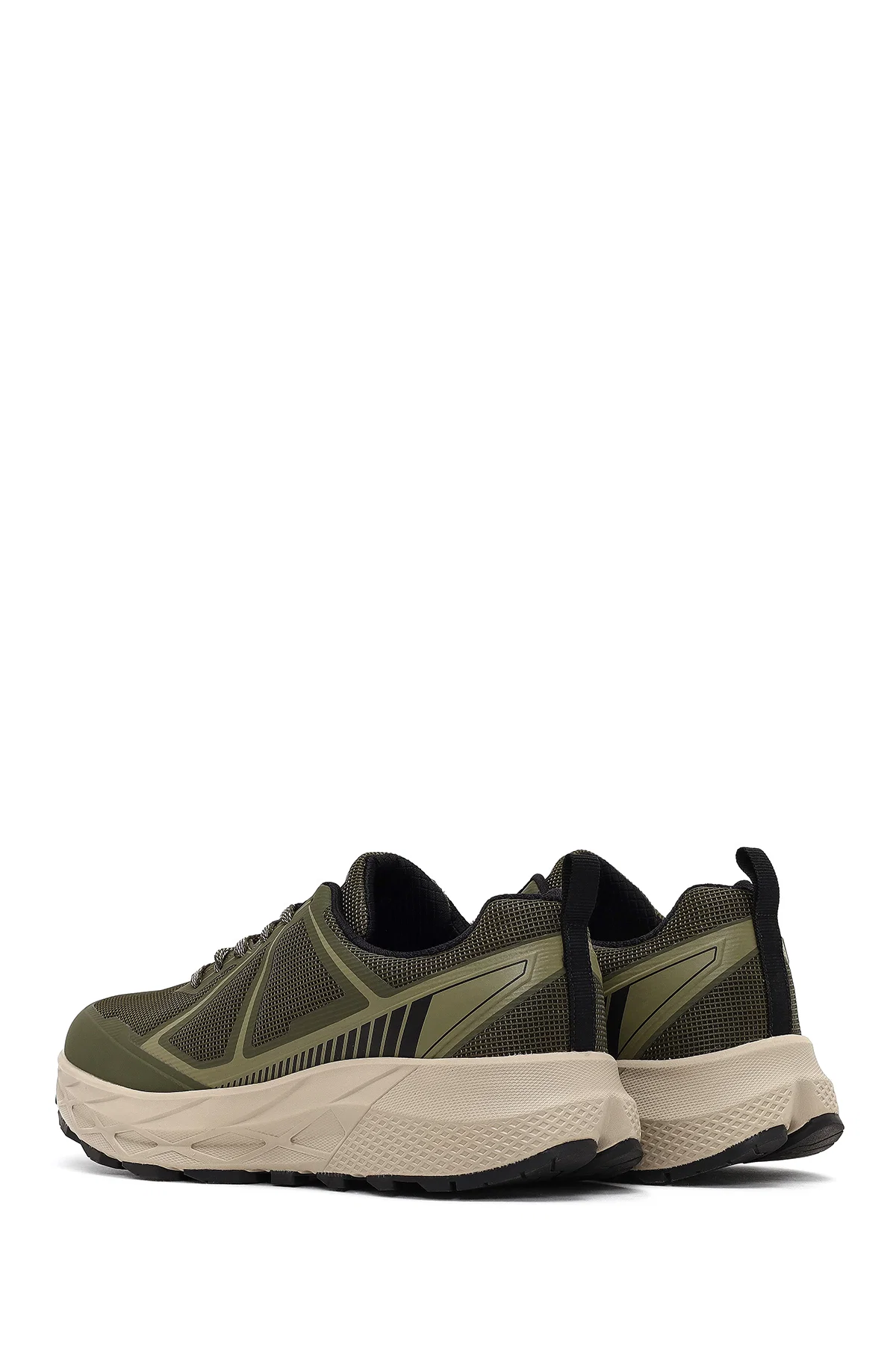 Derimod Dry Erkek Haki Bağcıklı Kalın Tabanlı Kumaş Sneaker - Image 5