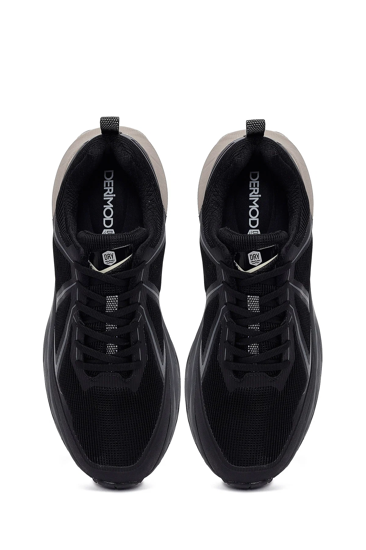Derimod Dry Erkek Siyah Bağcıklı Kalın Tabanlı Kumaş Sneaker - Image 7