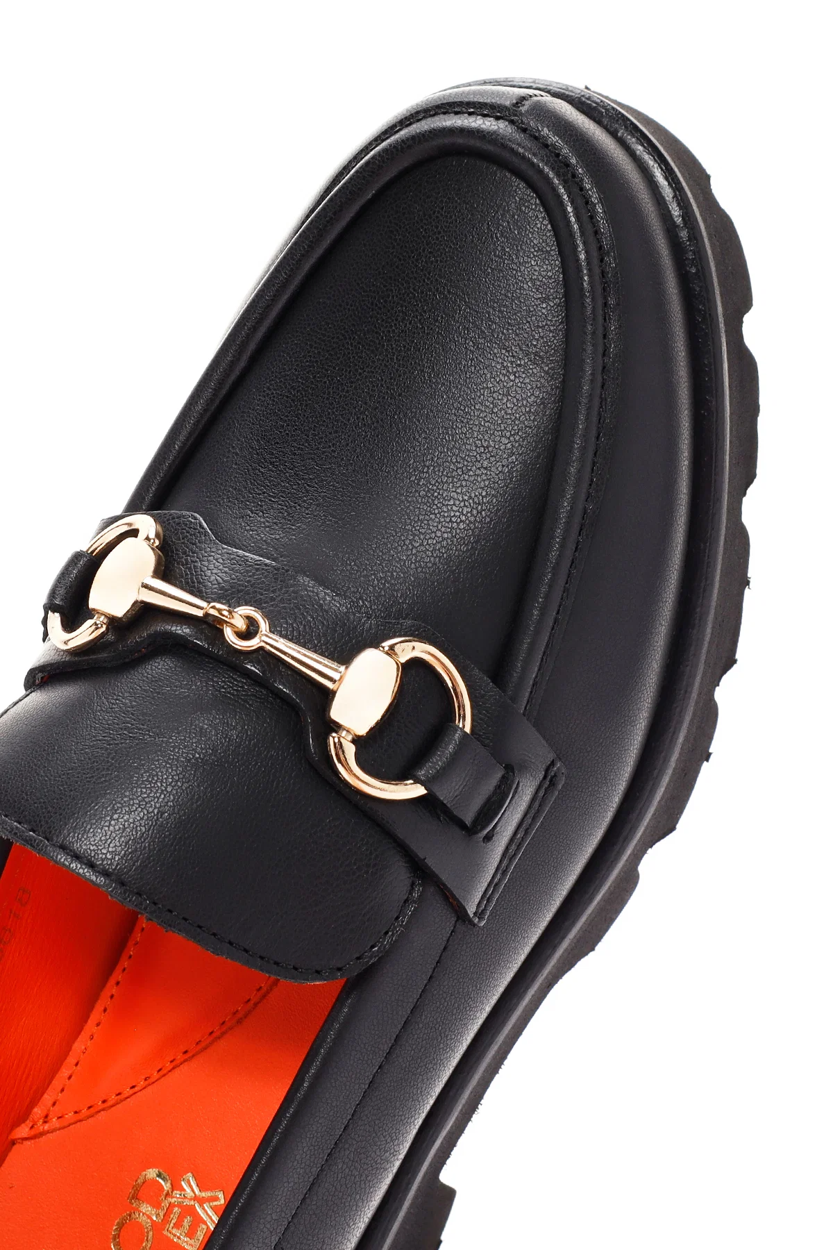 Derimod Flex Kadın Siyah Deri Maskülen Loafer - Image 9