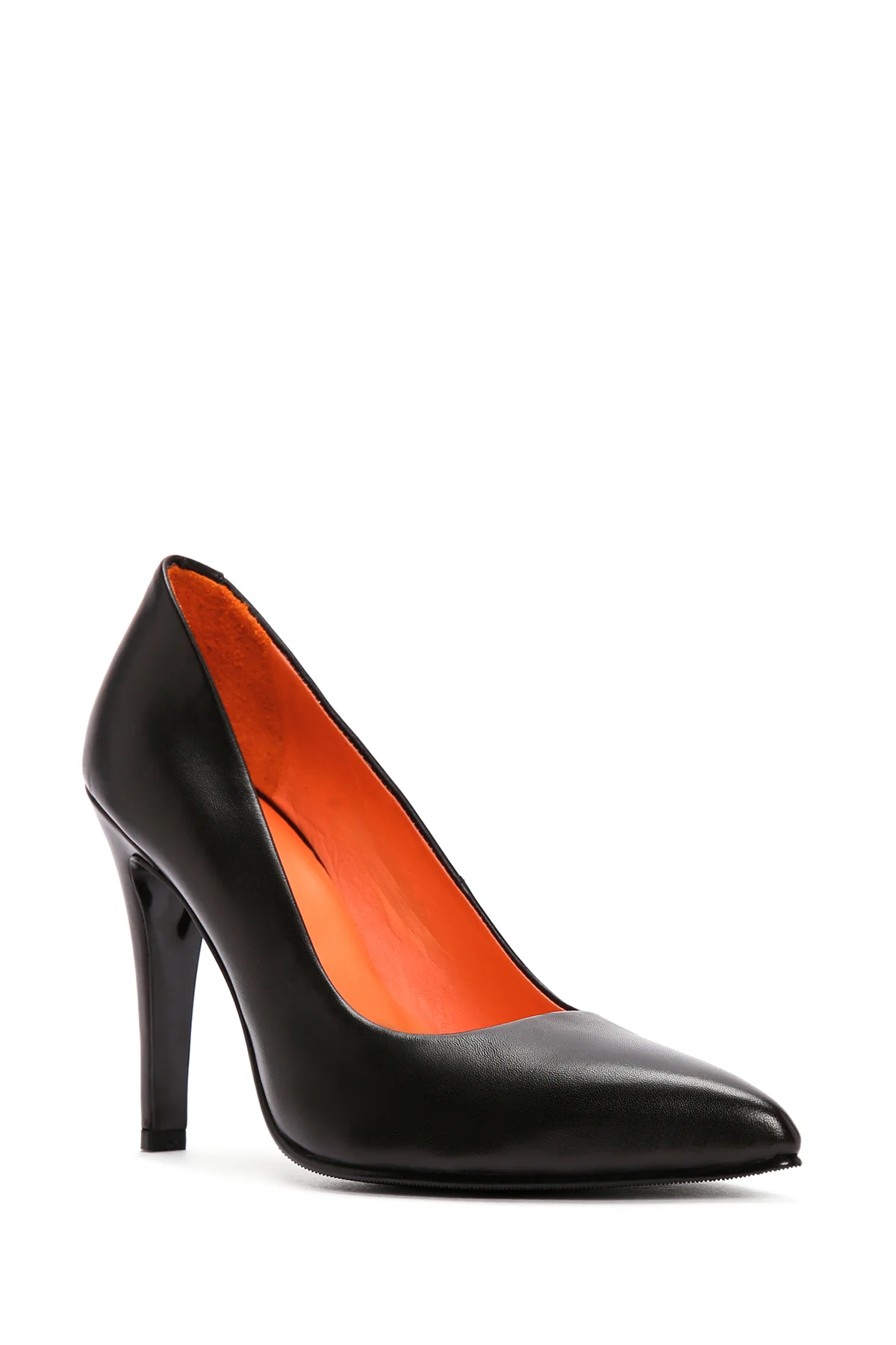 Derimod Flex Kadın Siyah İnce Topuklu Deri Stiletto - Image 7