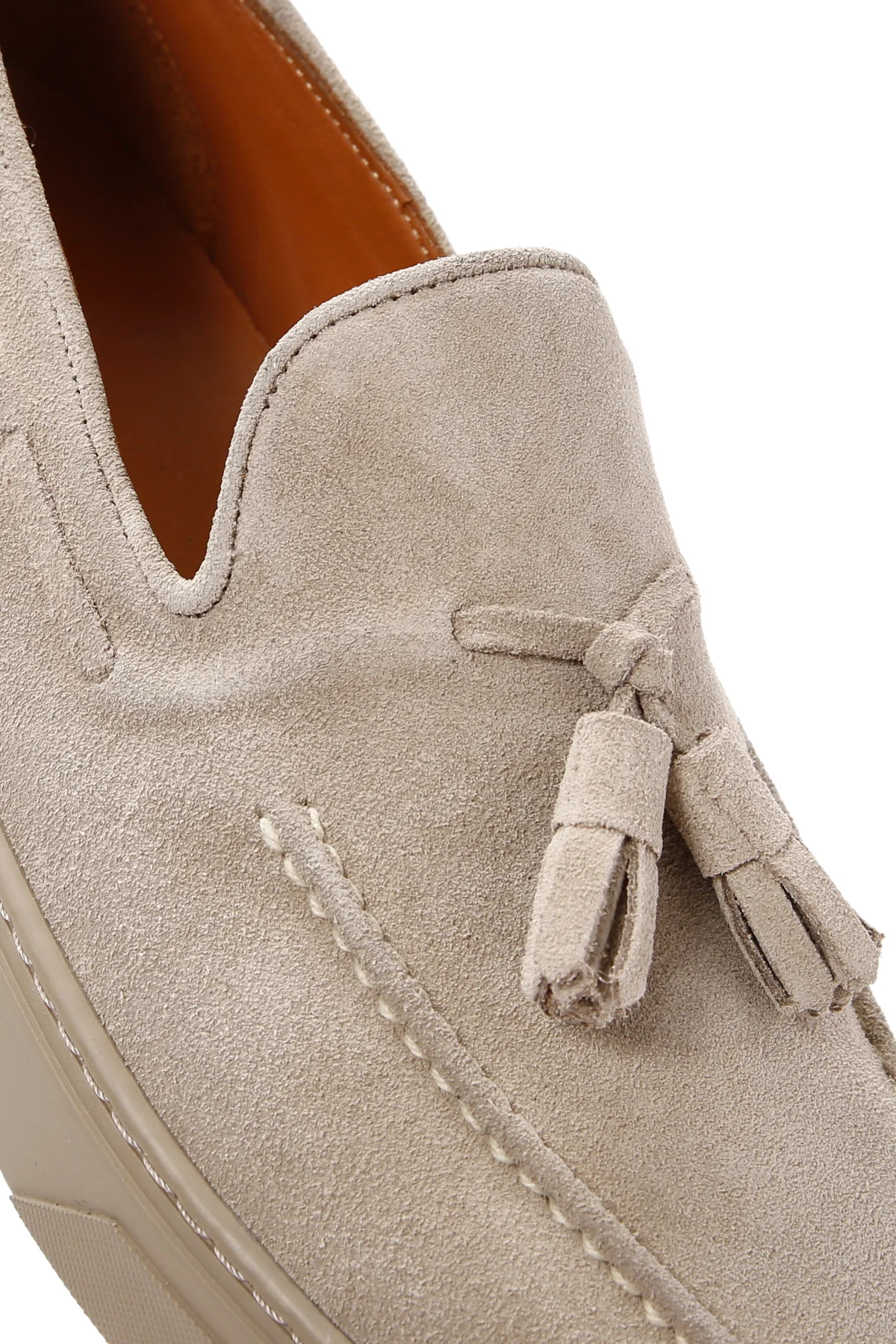 Derimod Fly Erkek Bej Süet Deri Casual Loafer - Image 11