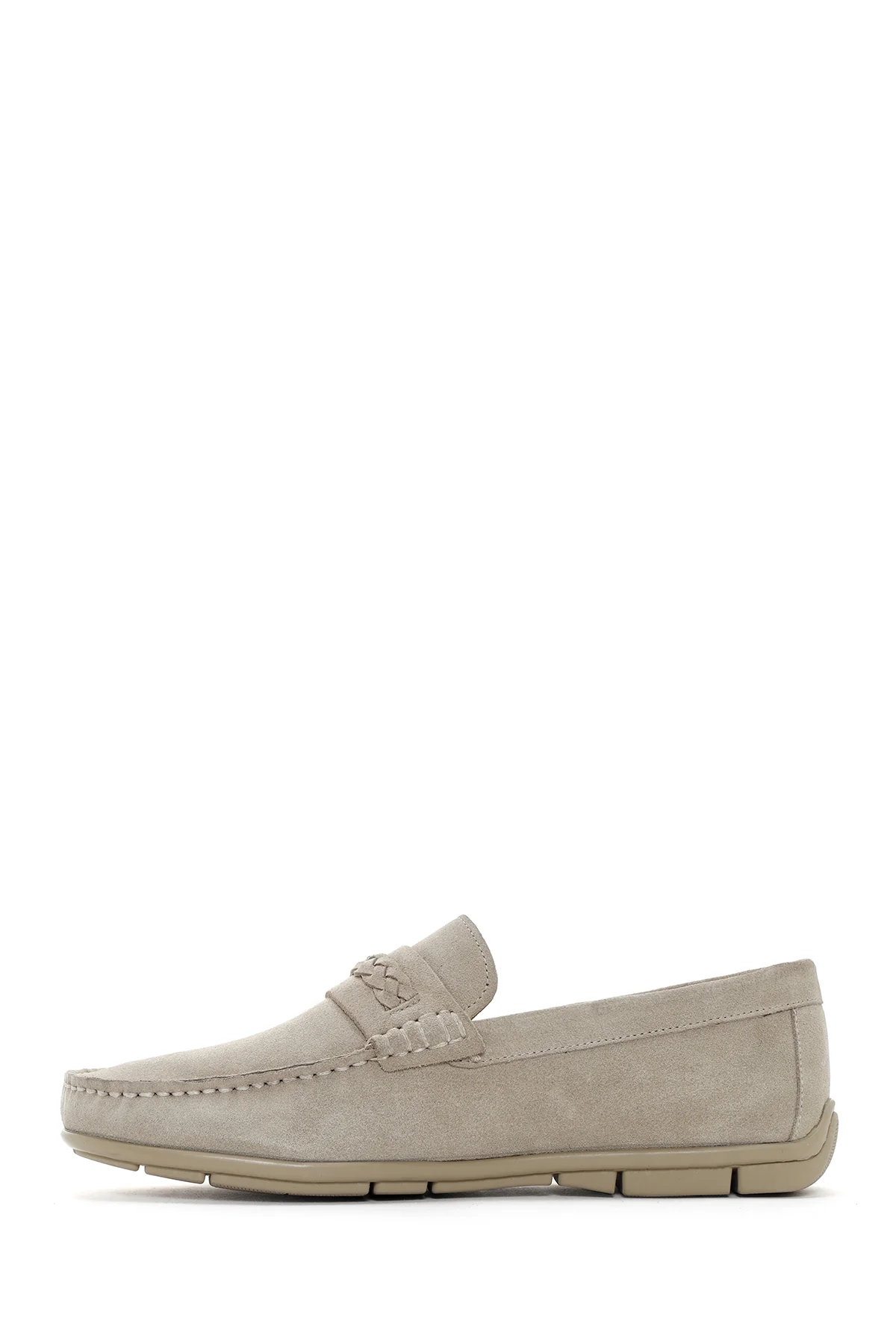 Derimod Fly Erkek Bej Süet Deri Casual Loafer - Image 2