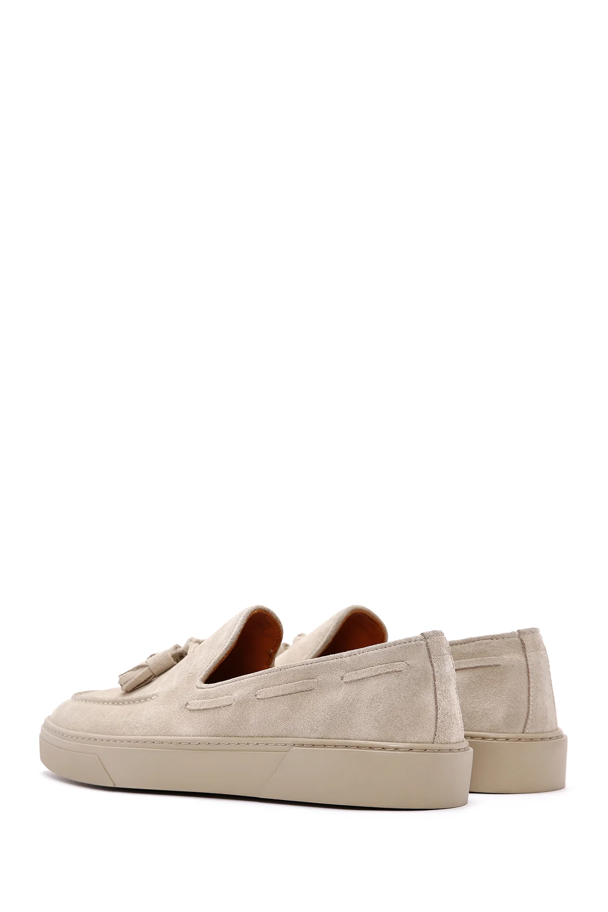 Derimod Fly Erkek Bej Süet Deri Casual Loafer - Image 5