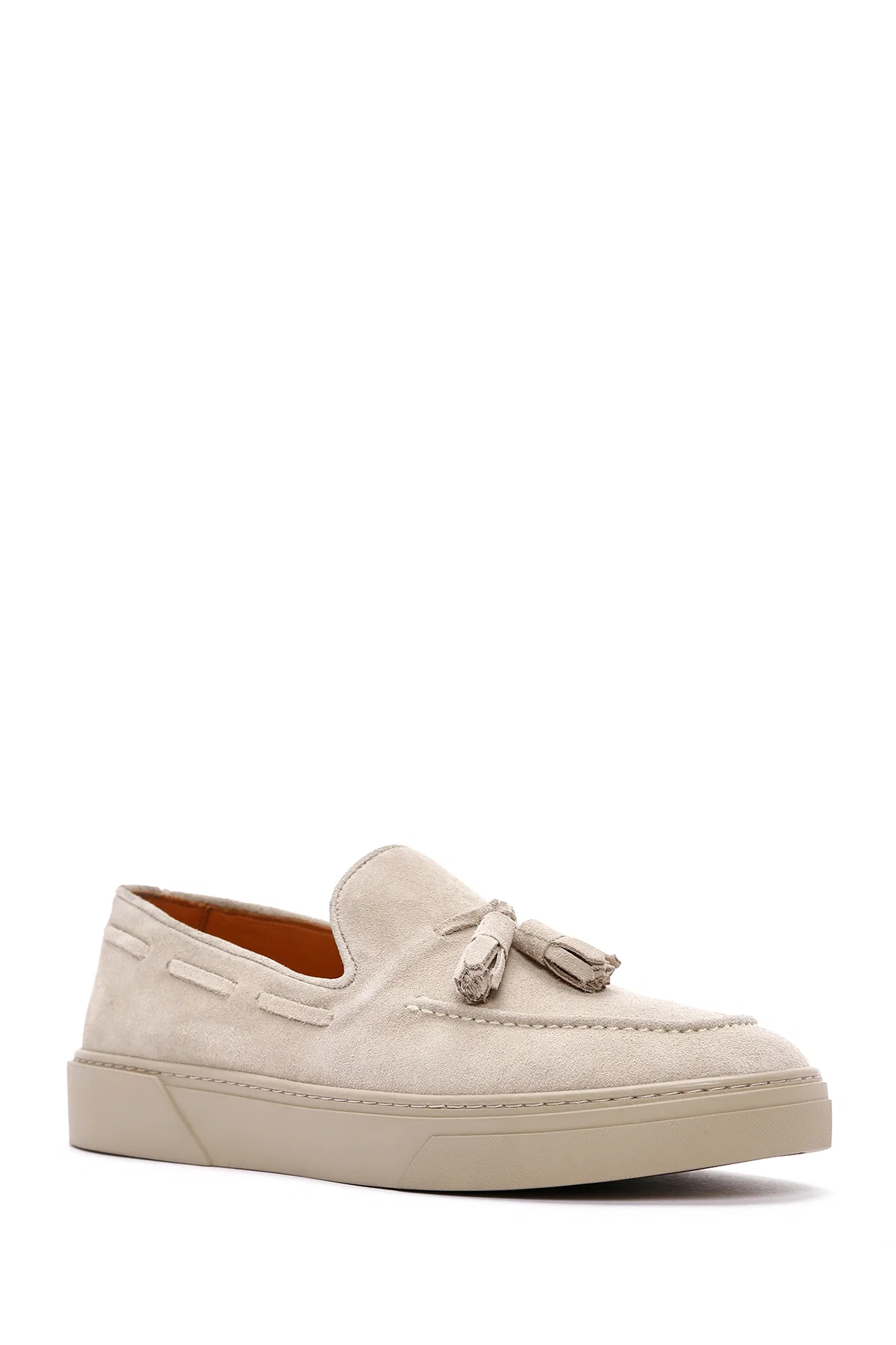 Derimod Fly Erkek Bej Süet Deri Casual Loafer - Image 6