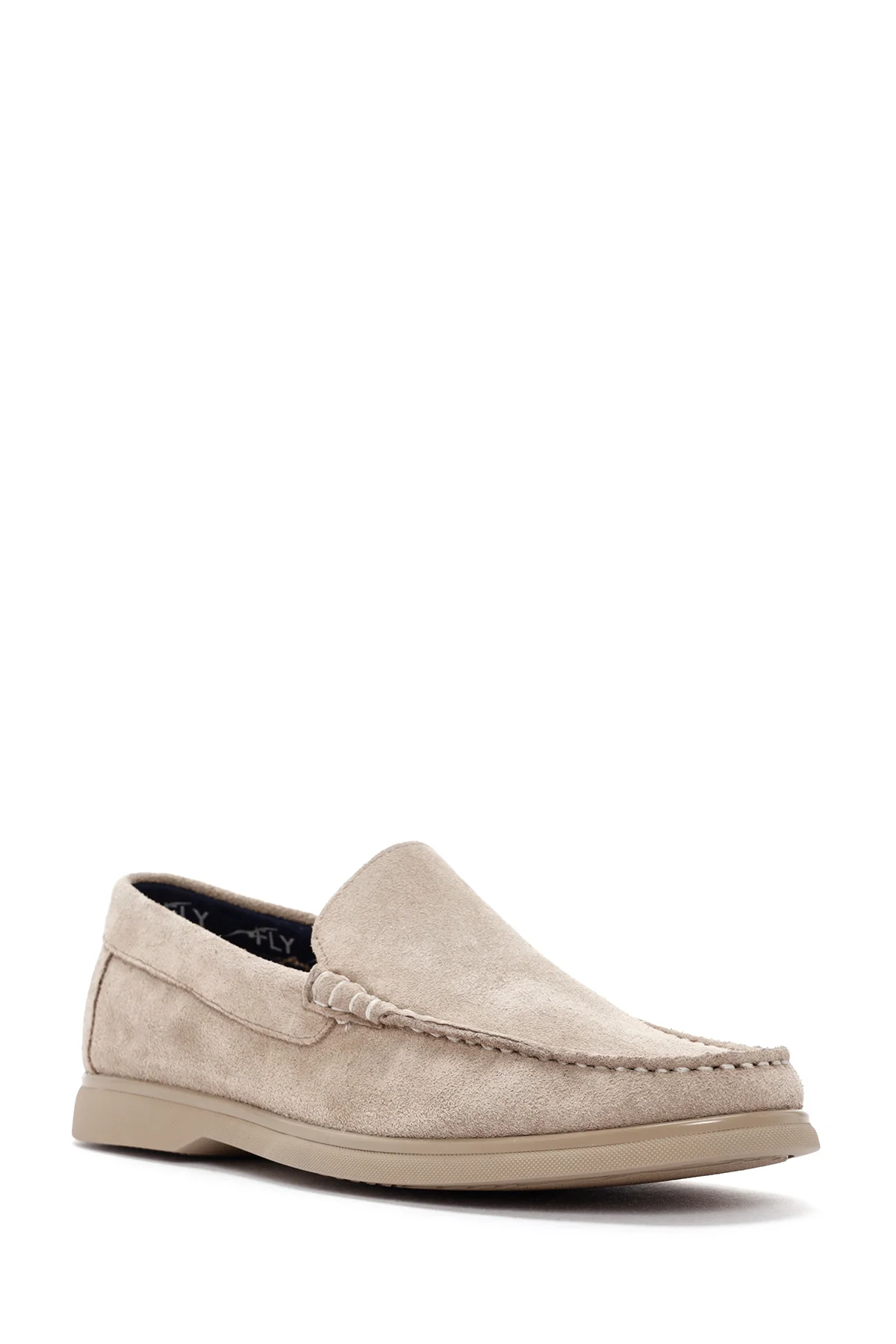 Derimod Fly Erkek Bej Süet Deri Loafer - Image 6