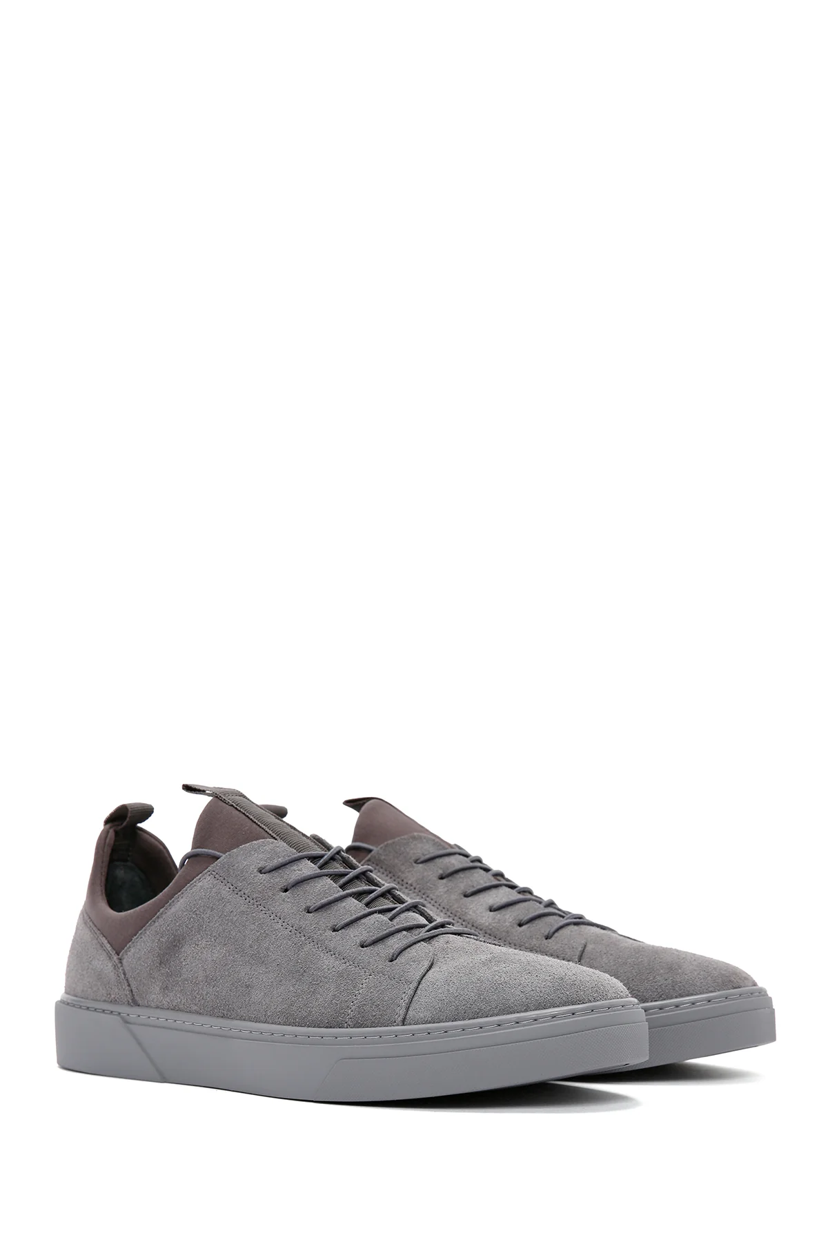 Derimod Fly Erkek Gri Bağcıklı Süet Deri Sneaker - Image 4