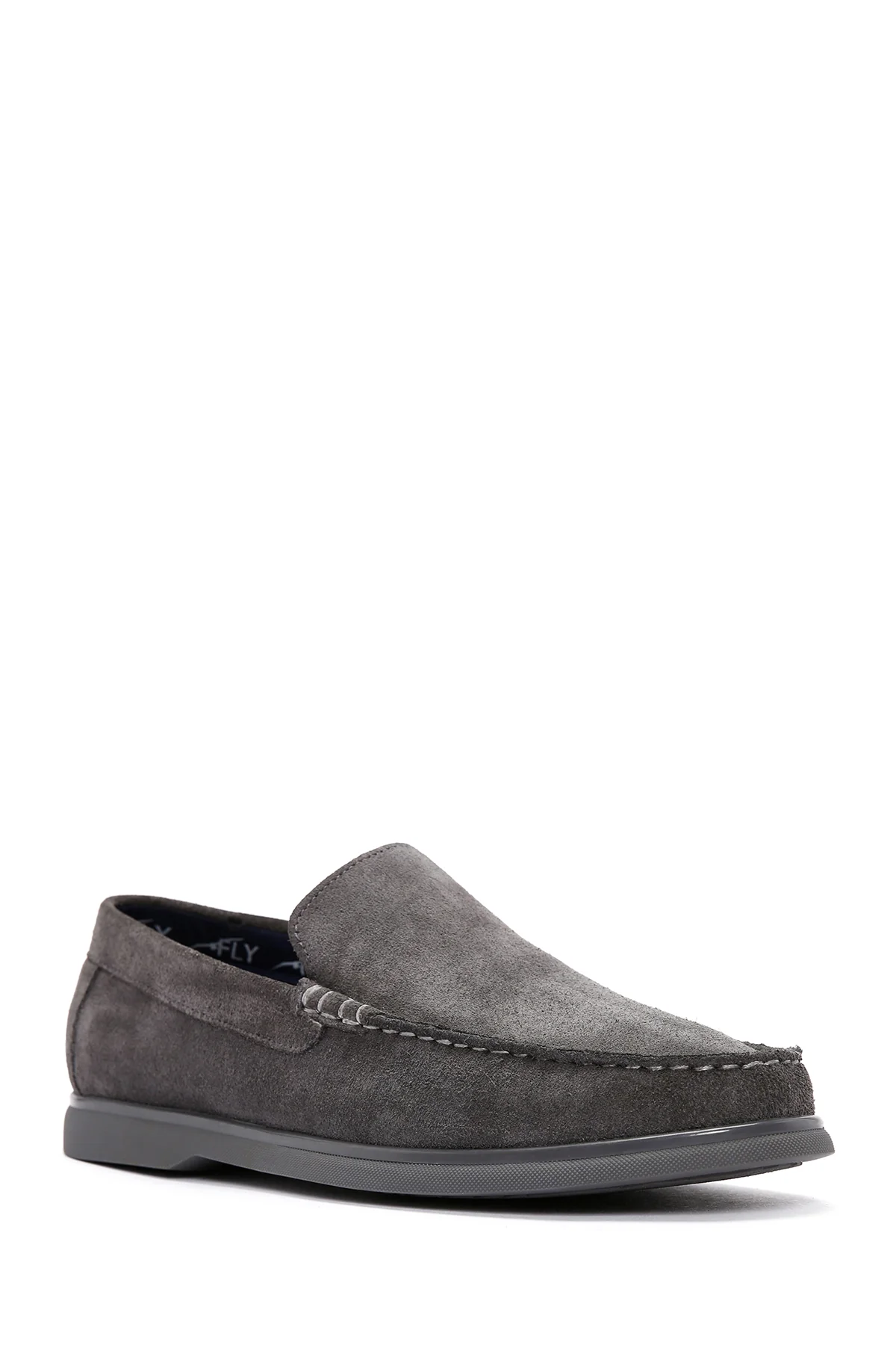Derimod Fly Erkek Gri Süet Deri Loafer - Image 6