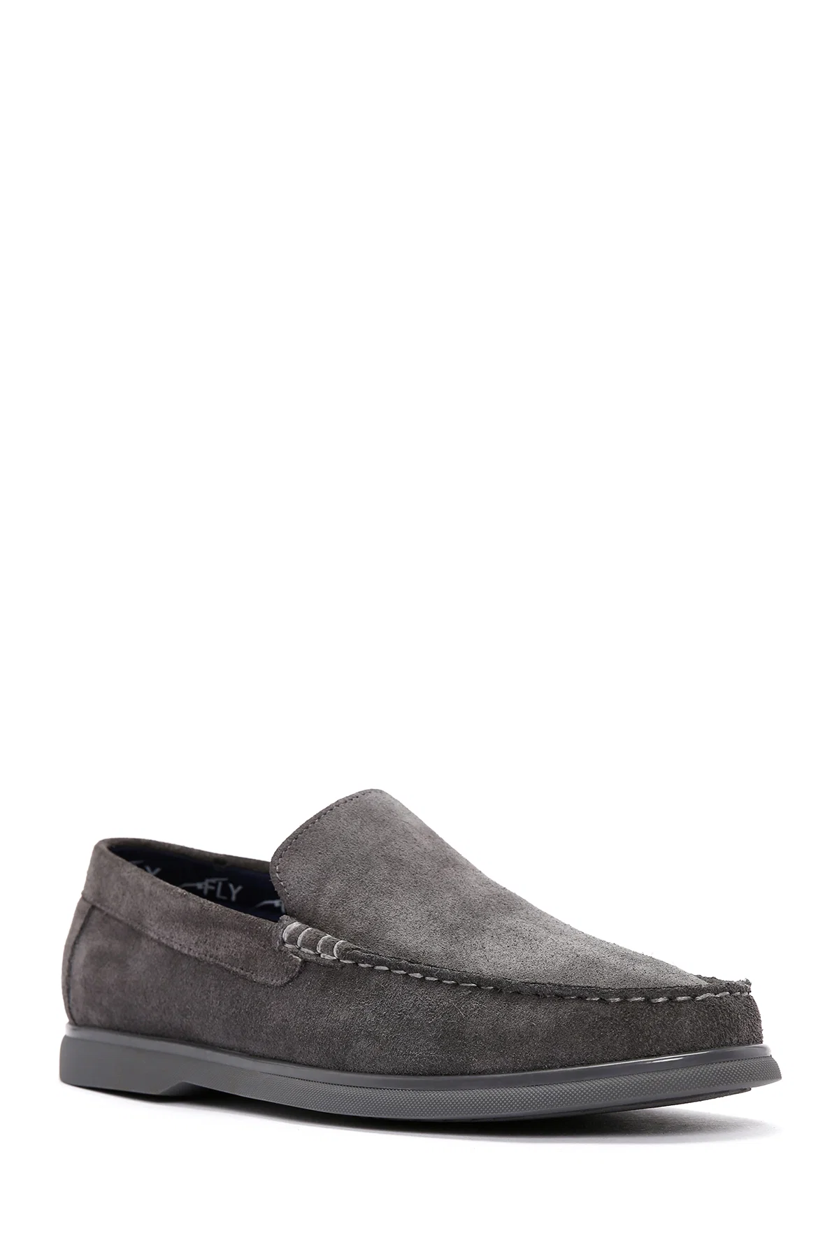 Derimod Fly Erkek Gri Süet Deri Loafer - Image 6