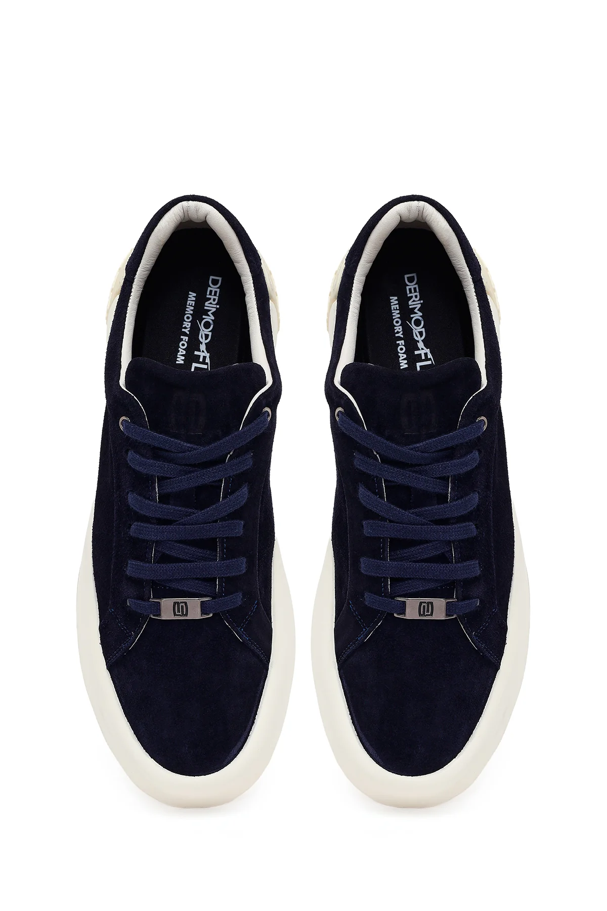 Derimod Fly Erkek Lacivert Bağcıklı Kalın Tabanlı Süet Deri Sneaker - Image 4