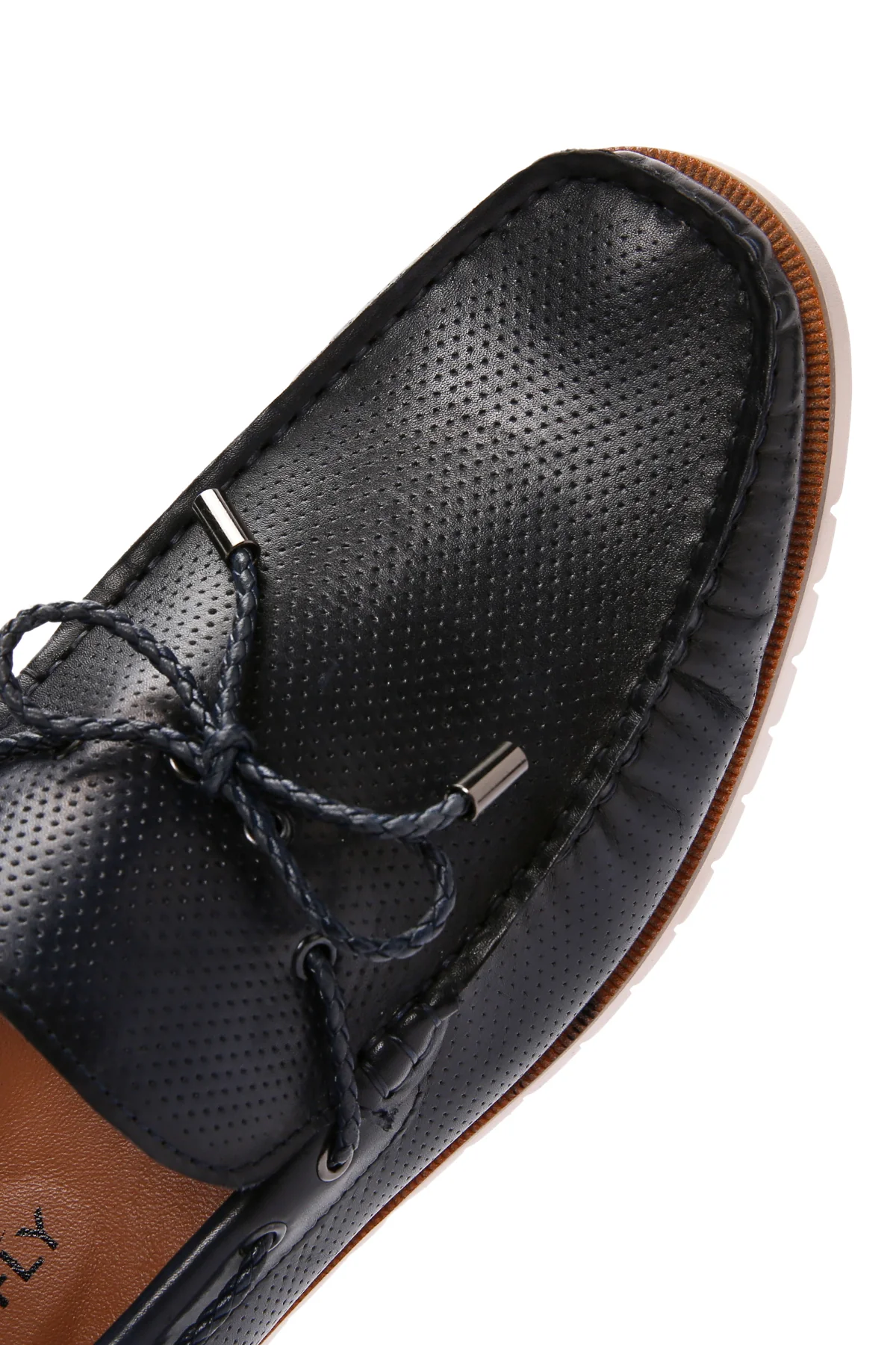 Derimod Fly Erkek Lacivert Deri Casual Loafer - Image 10