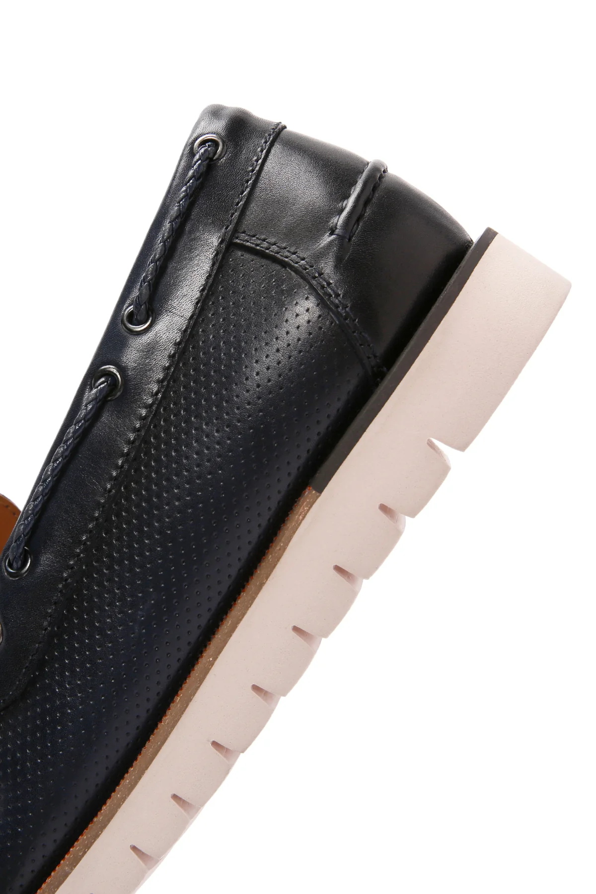 Derimod Fly Erkek Lacivert Deri Casual Loafer - Image 8