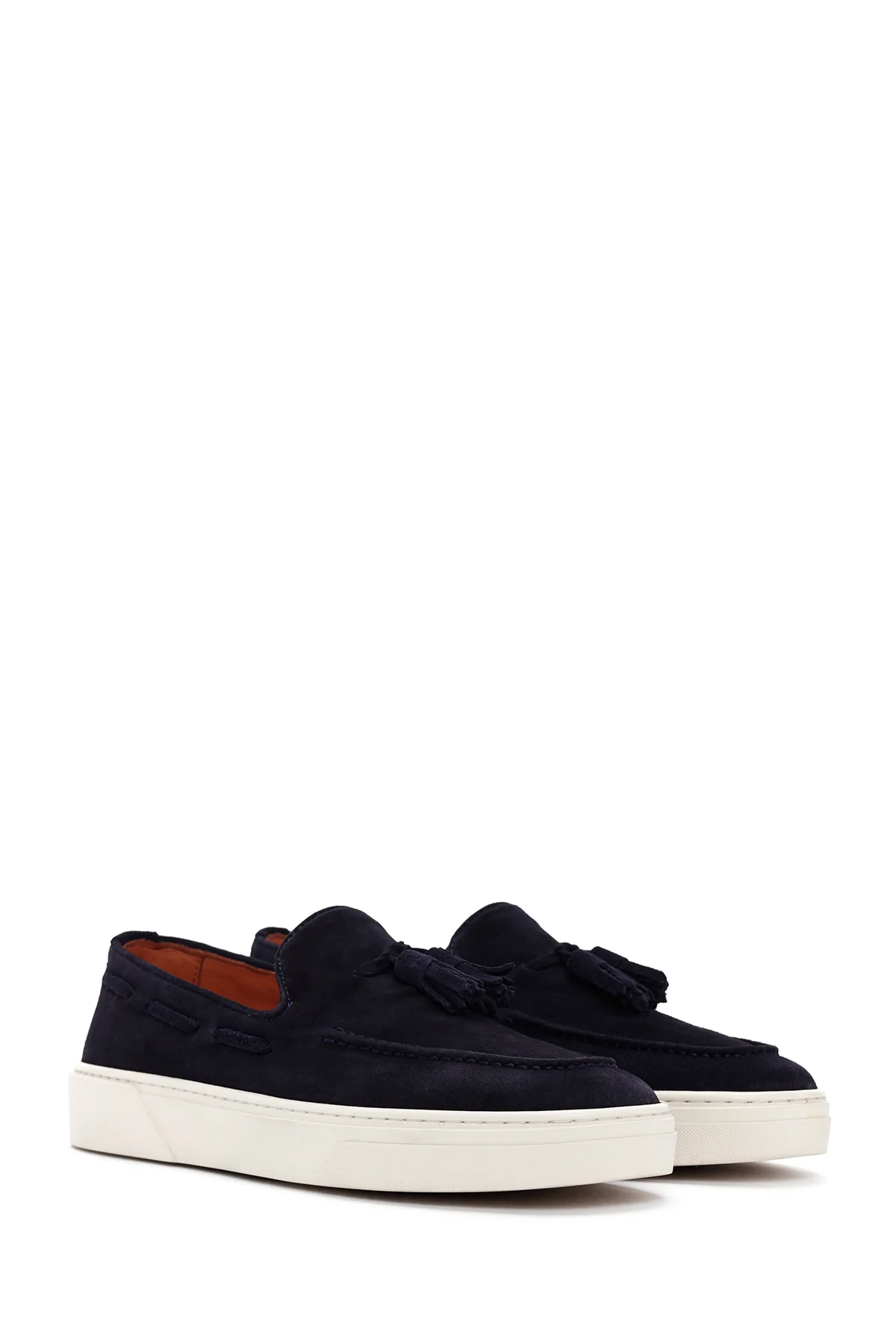 Derimod Fly Erkek Lacivert Süet Deri Casual Loafer - Image 3