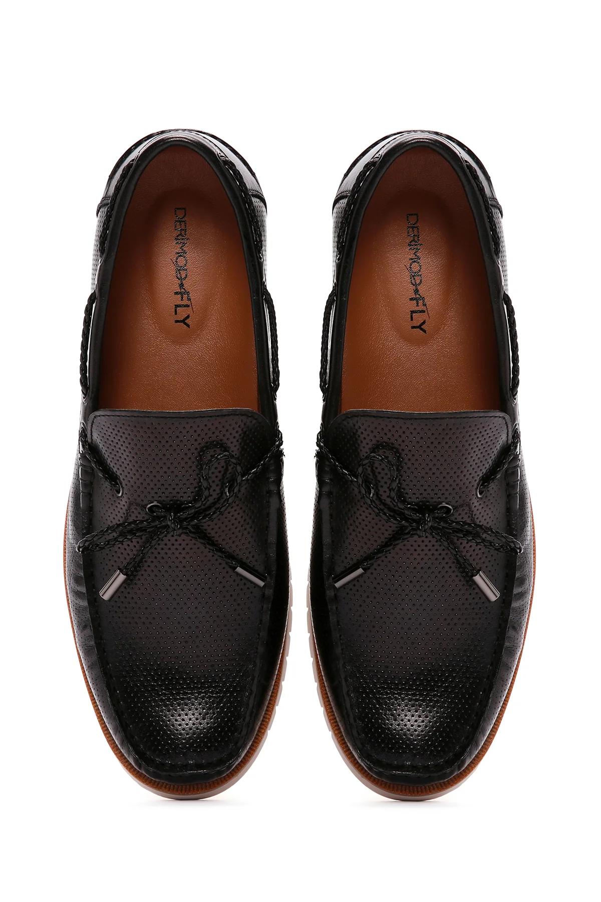 Derimod Fly Erkek Siyah Deri Casual Loafer - Image 7