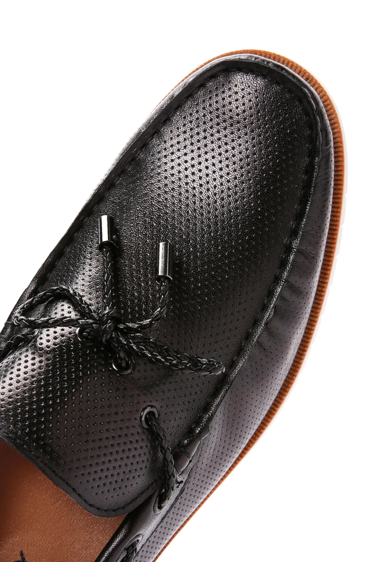 Derimod Fly Erkek Siyah Deri Casual Loafer - Image 9