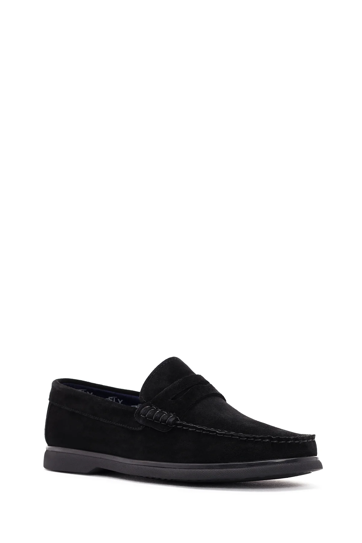 Derimod Fly Erkek Siyah Süet Deri Casual Loafer - Image 6