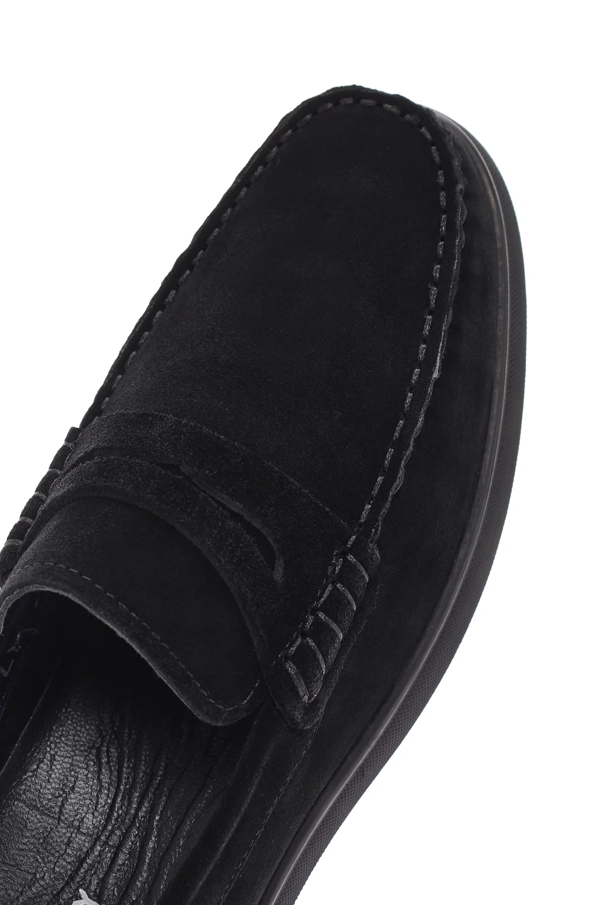 Derimod Fly Erkek Siyah Süet Deri Casual Loafer - Image 10