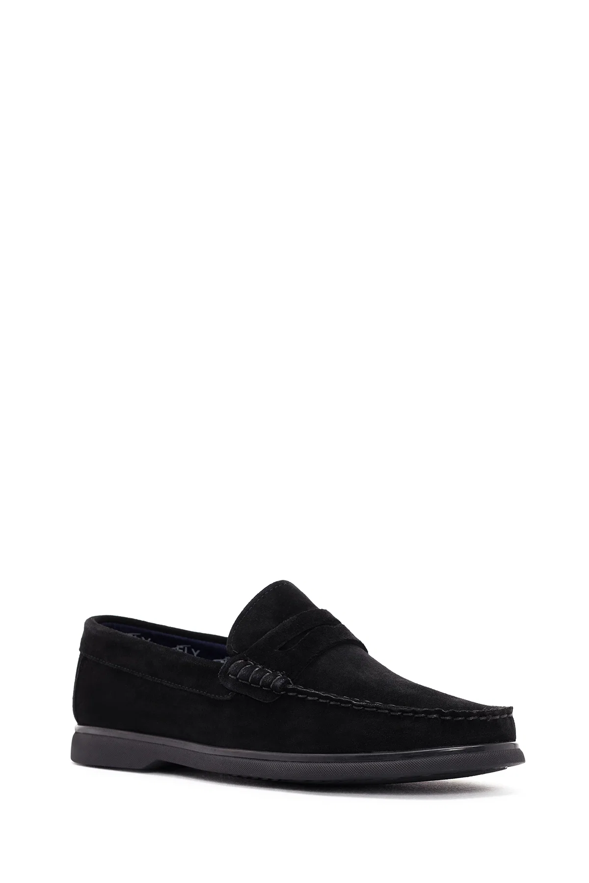 Derimod Fly Erkek Siyah Süet Deri Casual Loafer - Image 6