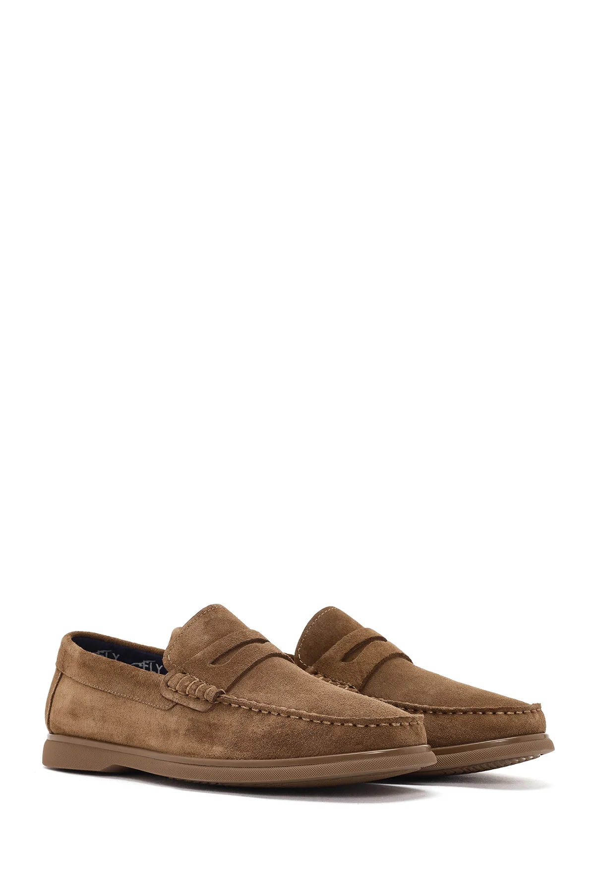 Derimod Fly Erkek Vizon Süet Deri Casual Loafer - Image 3