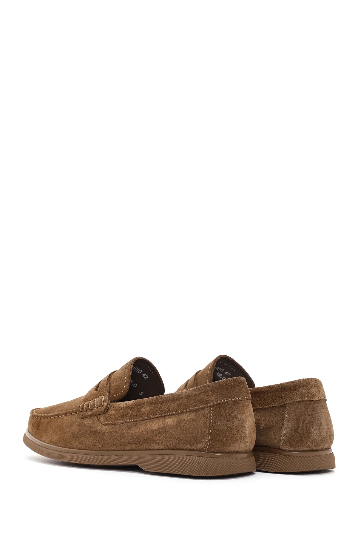 Derimod Fly Erkek Vizon Süet Deri Casual Loafer - Image 5