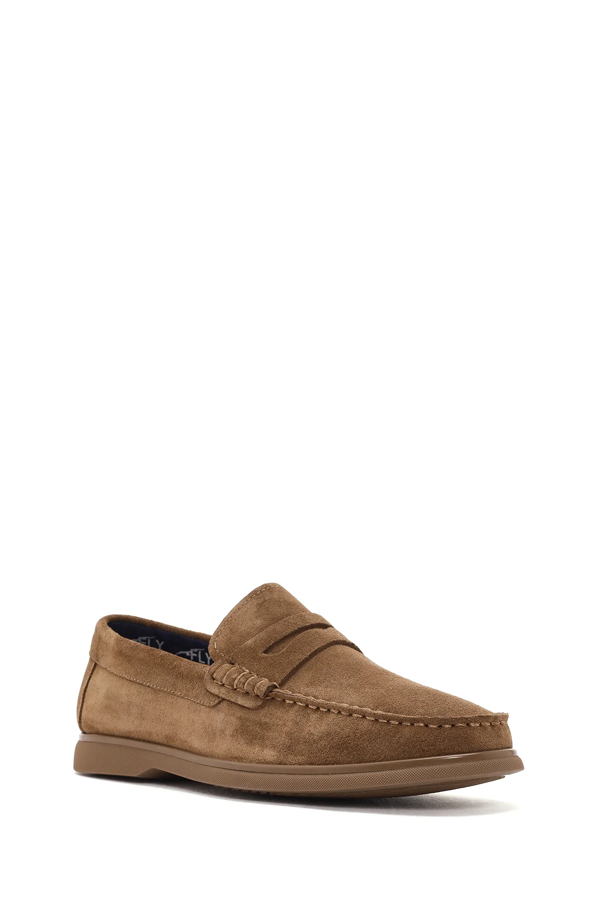 Derimod Fly Erkek Vizon Süet Deri Casual Loafer - Image 6