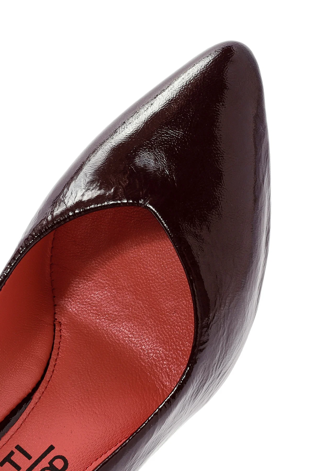 Derimod Gritti Kadın Bordo Kalın Topuklu Rugan Deri Stiletto - Image 10