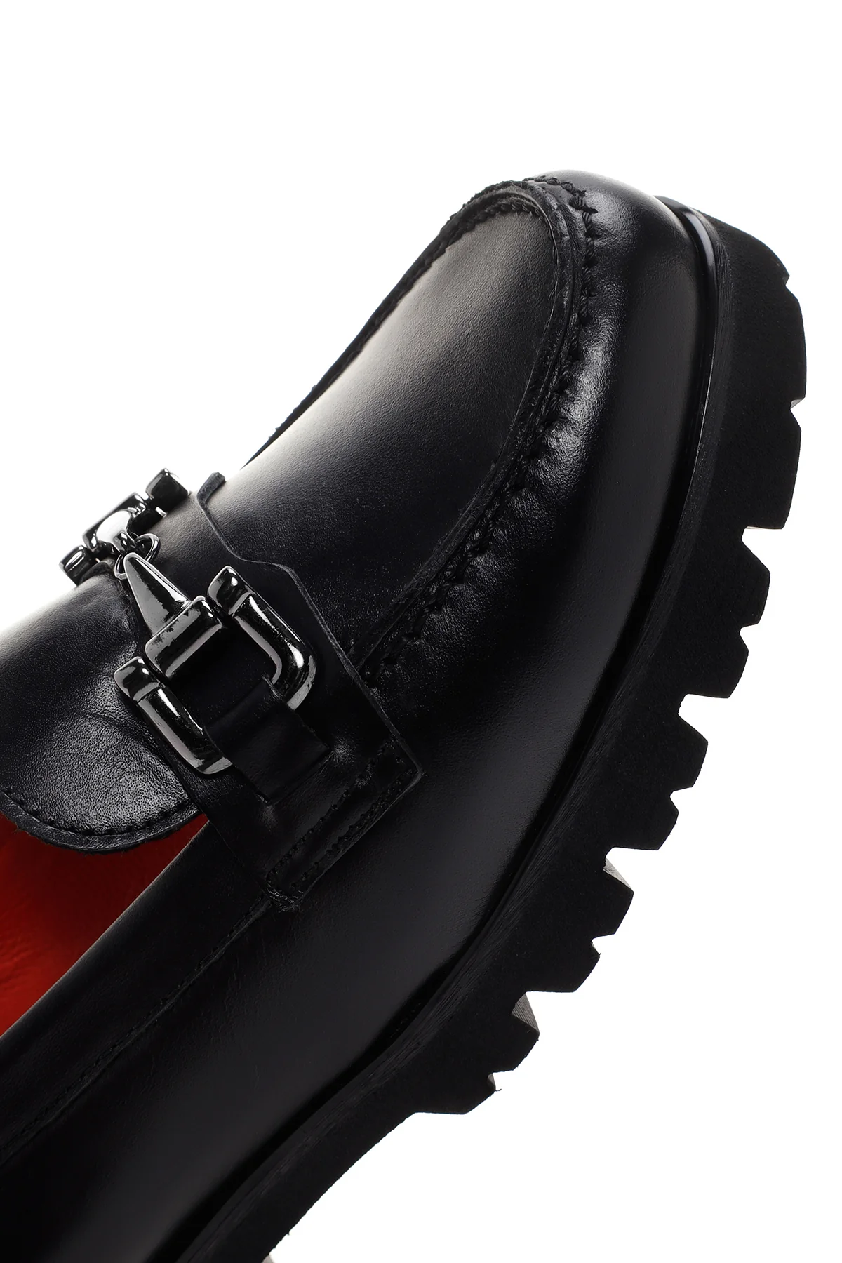 Derimod Gritti Kadın Siyah Deri Klasik Loafer - Image 9