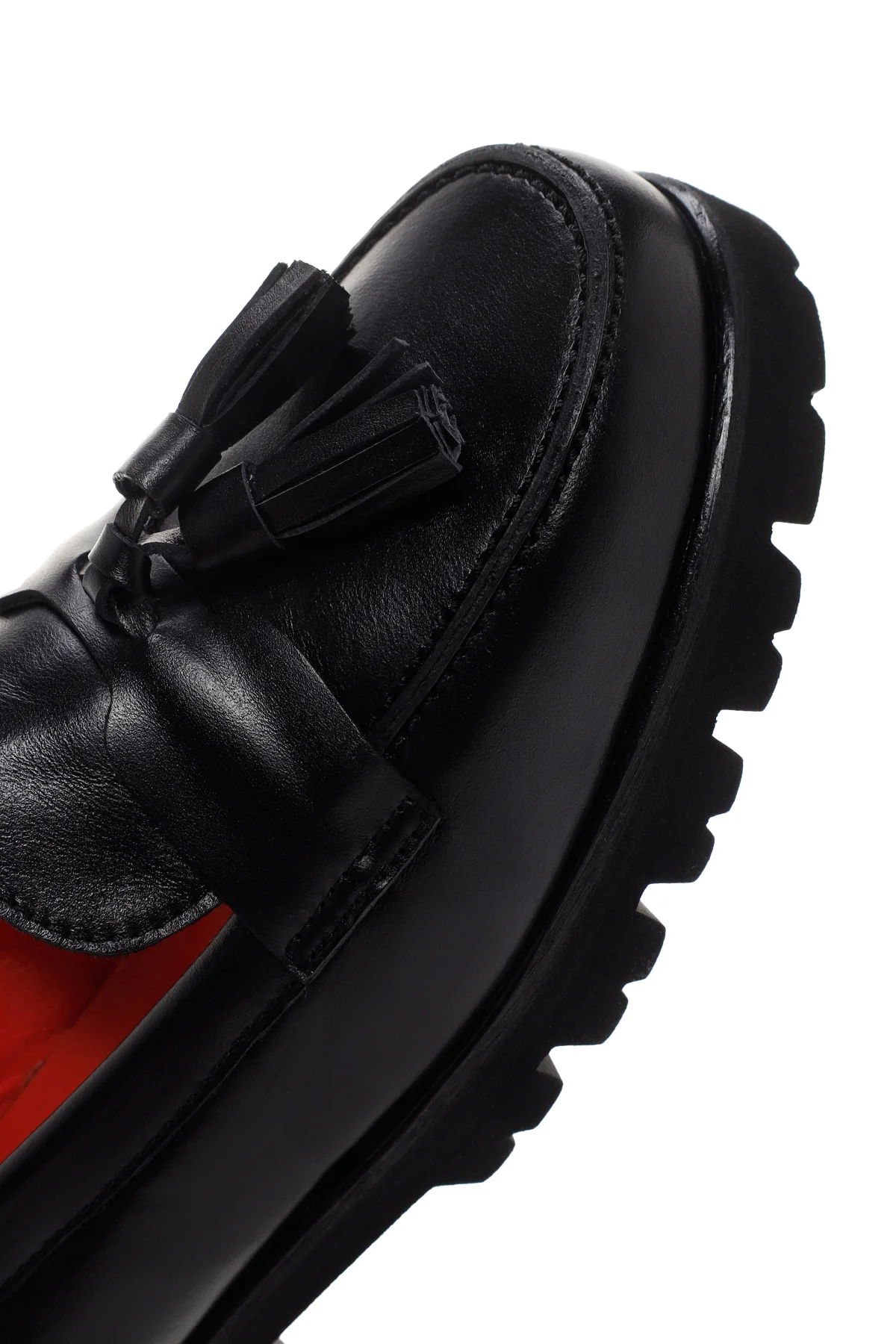 Derimod Gritti Kadın Siyah Deri Maskülen Loafer - Image 10