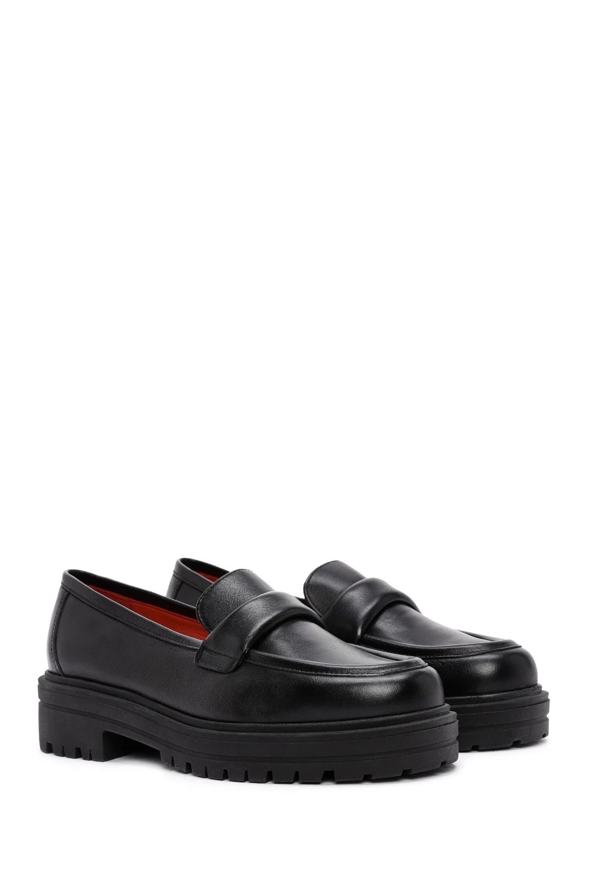 Derimod Gritti Kadın Siyah Deri Maskülen Loafer - Image 3