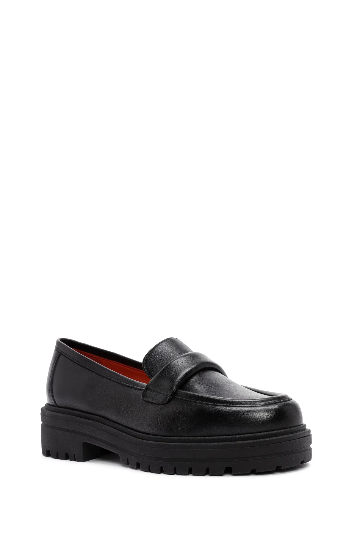 Derimod Gritti Kadın Siyah Deri Maskülen Loafer - Image 6