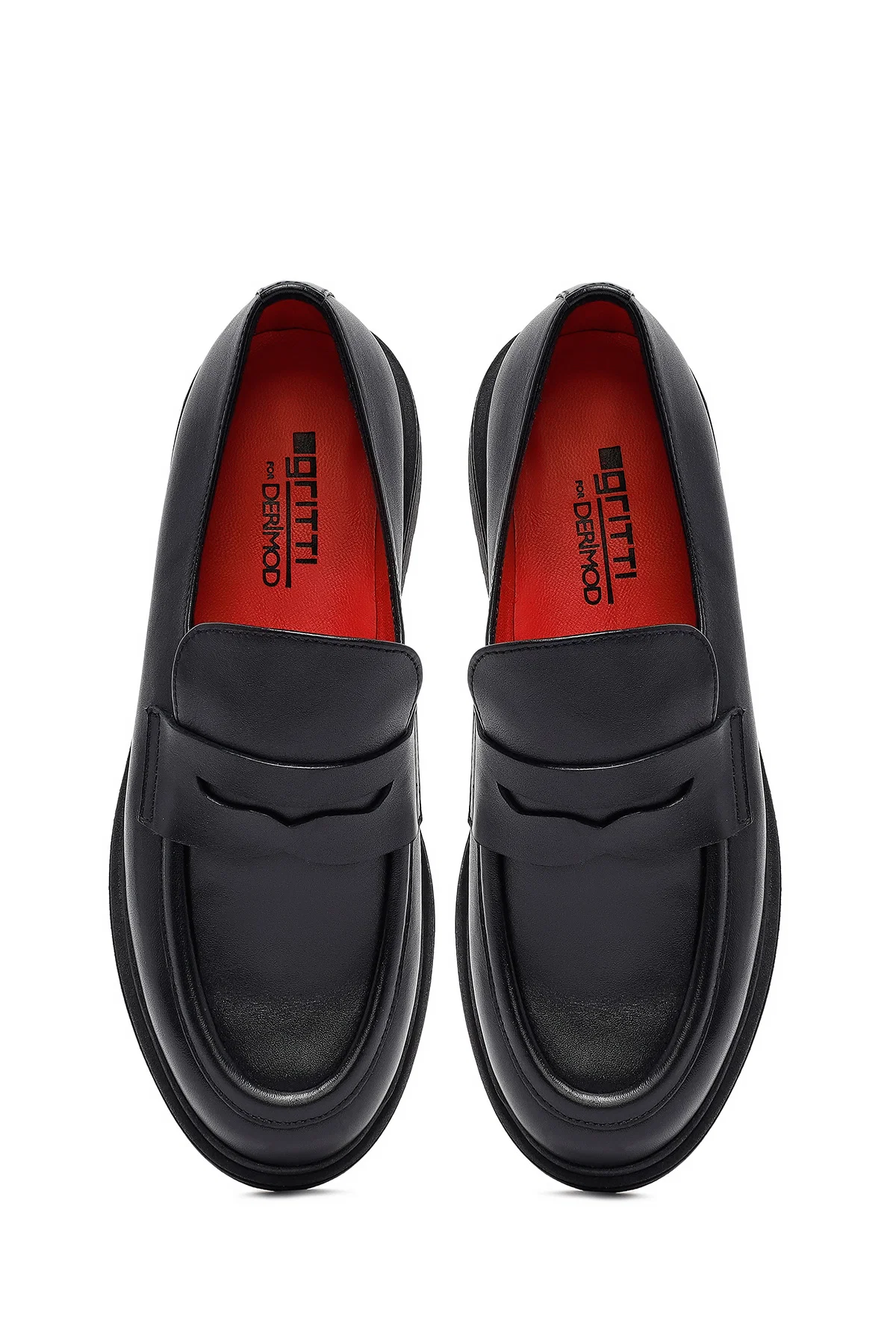 Derimod Gritti Kadın Siyah Deri Maskülen Loafer - Image 7
