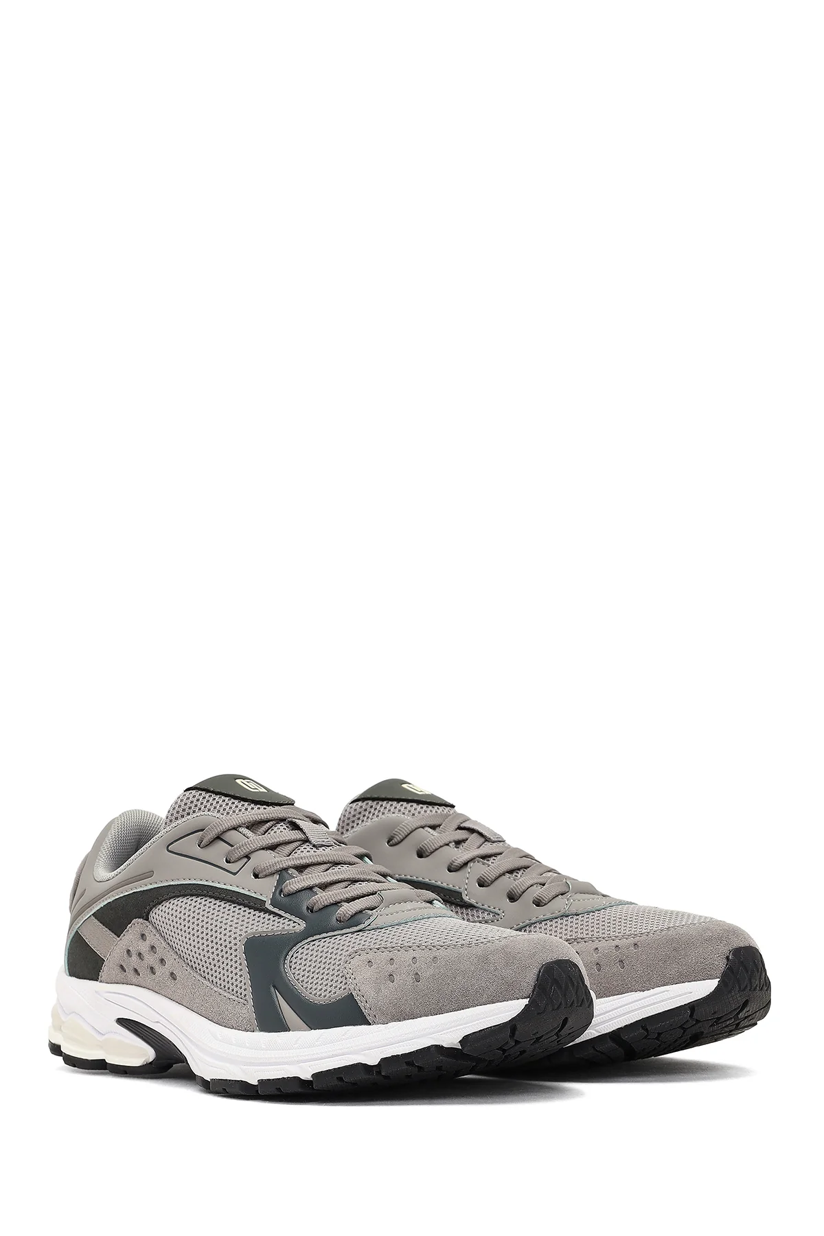 Derimod Studio Erkek Gri Bağcıklı Kalın Tabanlı Sneaker - Image 3