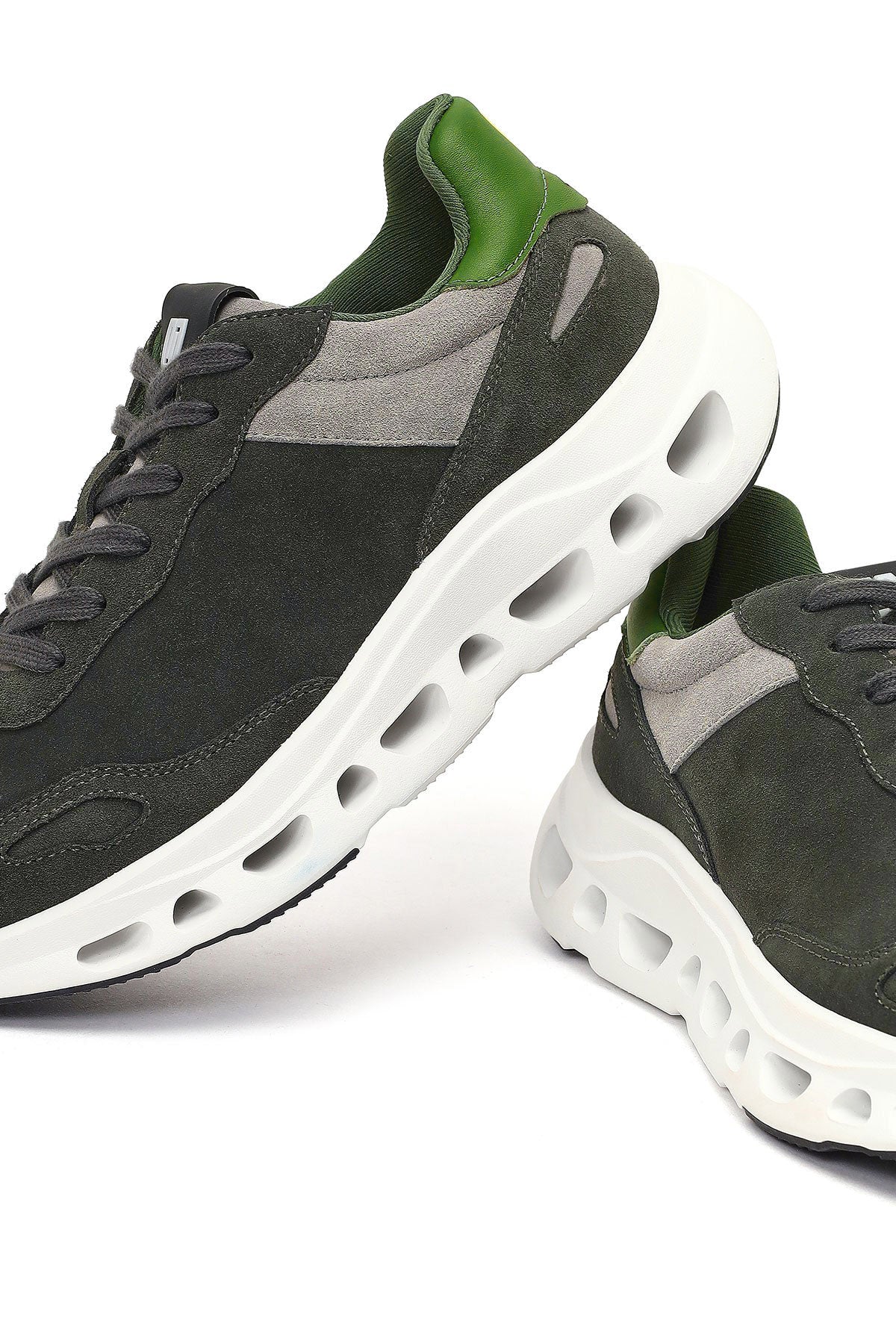 Derimod Studio Erkek Koyu Yeşil Bağcıklı Kalın Tabanlı Sneaker - Image 10