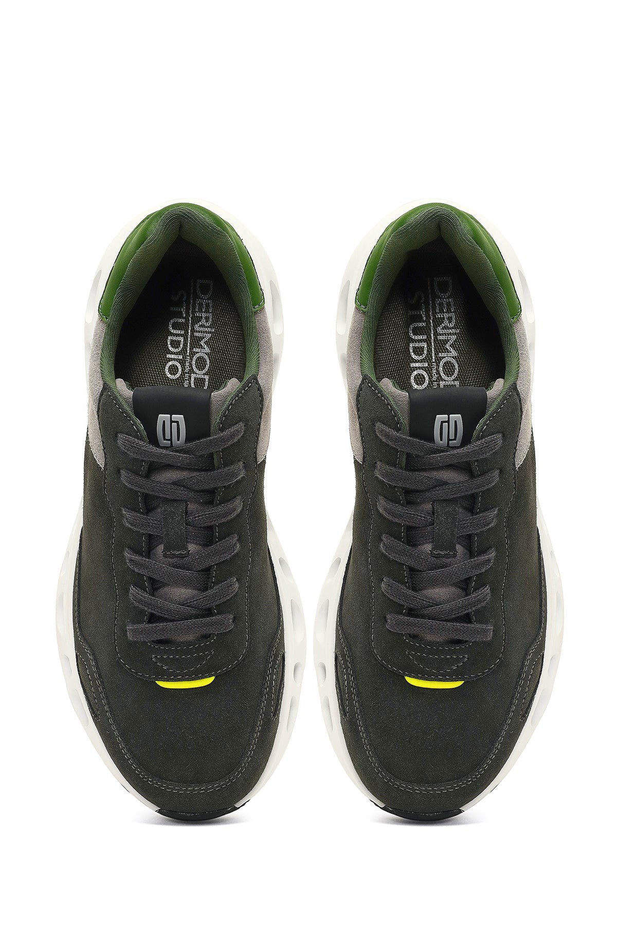 Derimod Studio Erkek Koyu Yeşil Bağcıklı Kalın Tabanlı Sneaker - Image 6