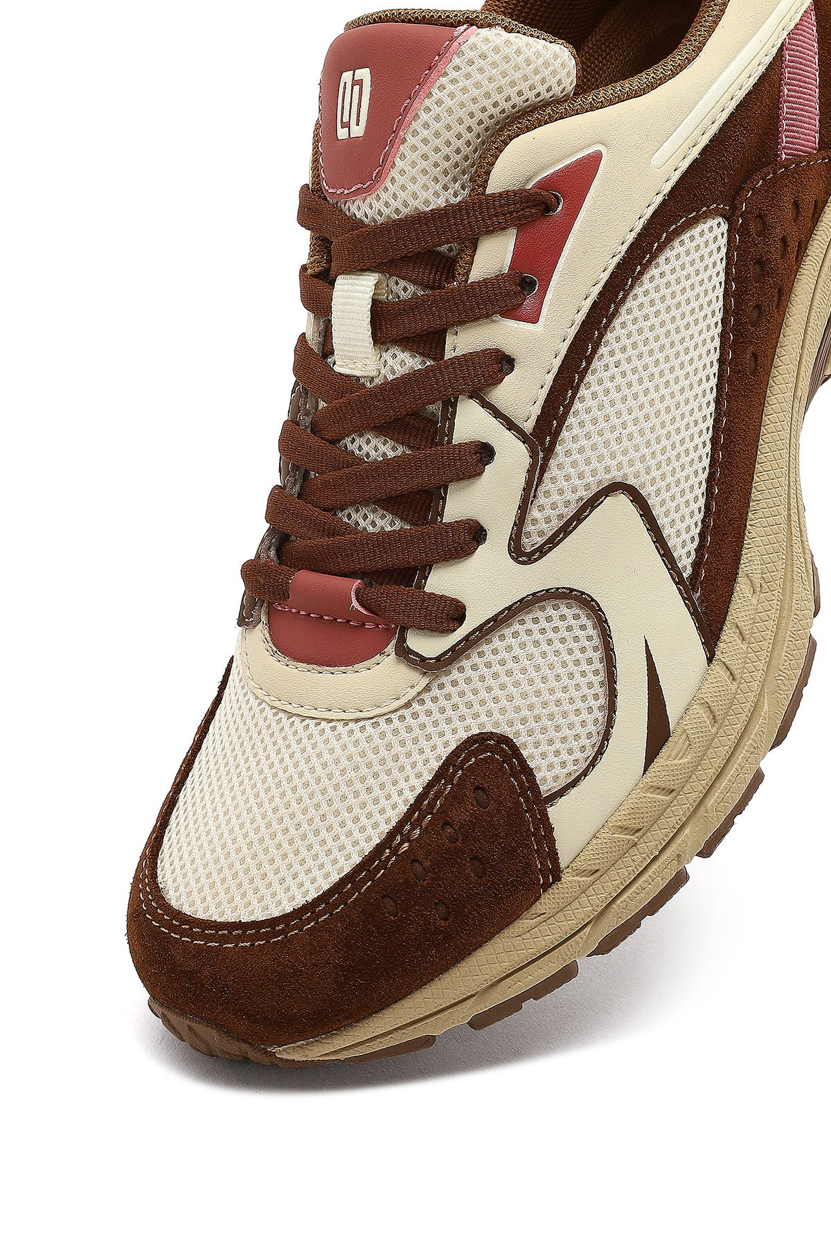 Derimod Studio Kadın Bej Bağcıklı Kalın Tabanlı Sneaker - Image 12