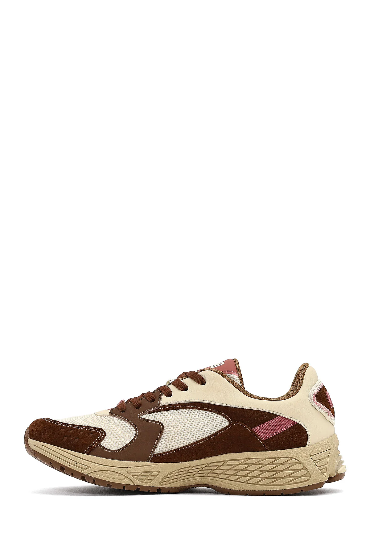 Derimod Studio Kadın Bej Bağcıklı Kalın Tabanlı Sneaker - Image 4