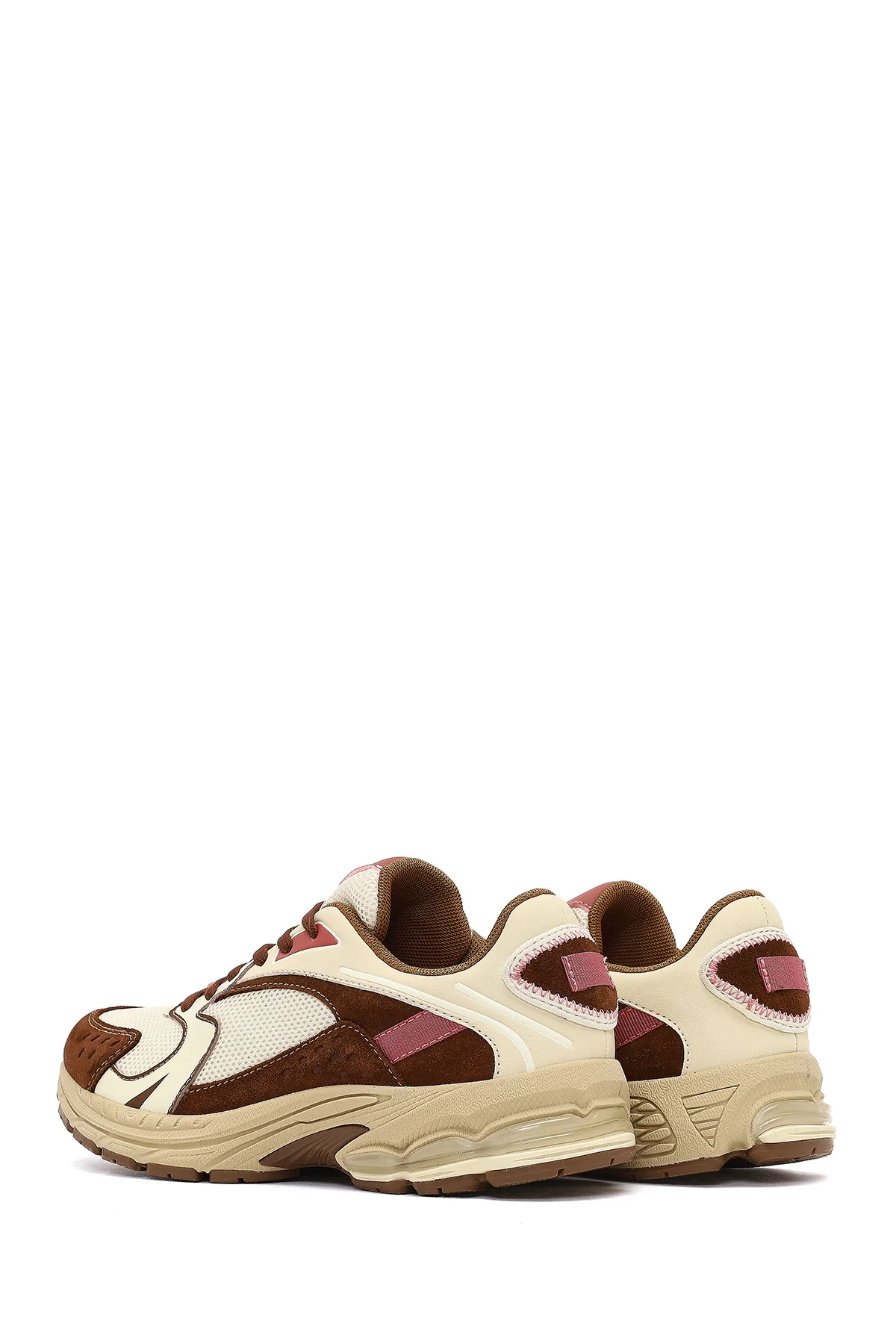 Derimod Studio Kadın Bej Bağcıklı Kalın Tabanlı Sneaker - Image 7