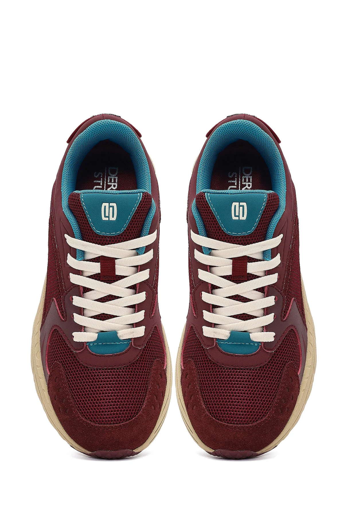 Derimod Studio Kadın Bordo Bağcıklı Kalın Tabanlı Sneaker - Image 7