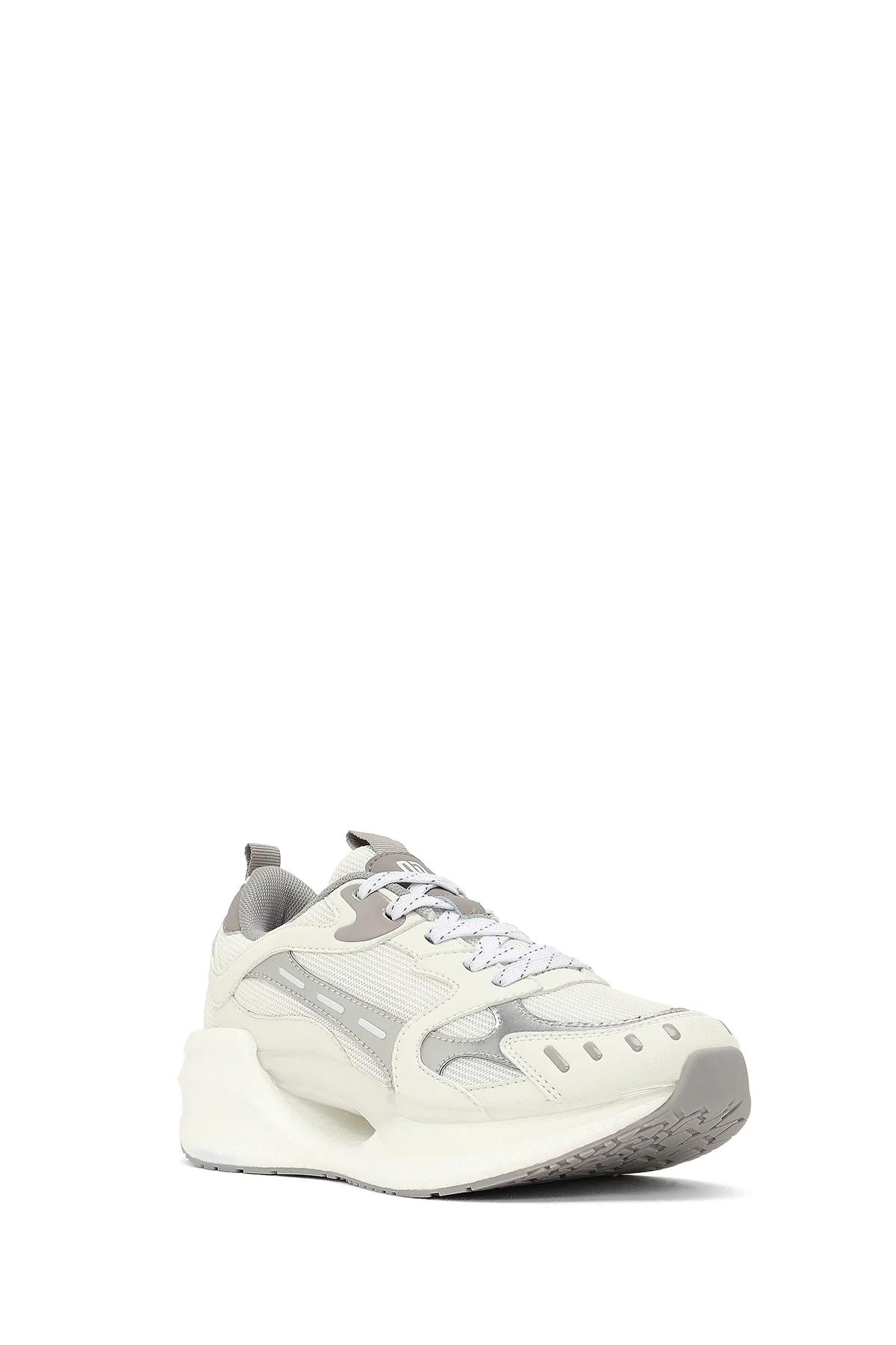 Derimod Studio Kadın Gümüş Bağcıklı Kalın Tabanlı Sneaker - Image 6