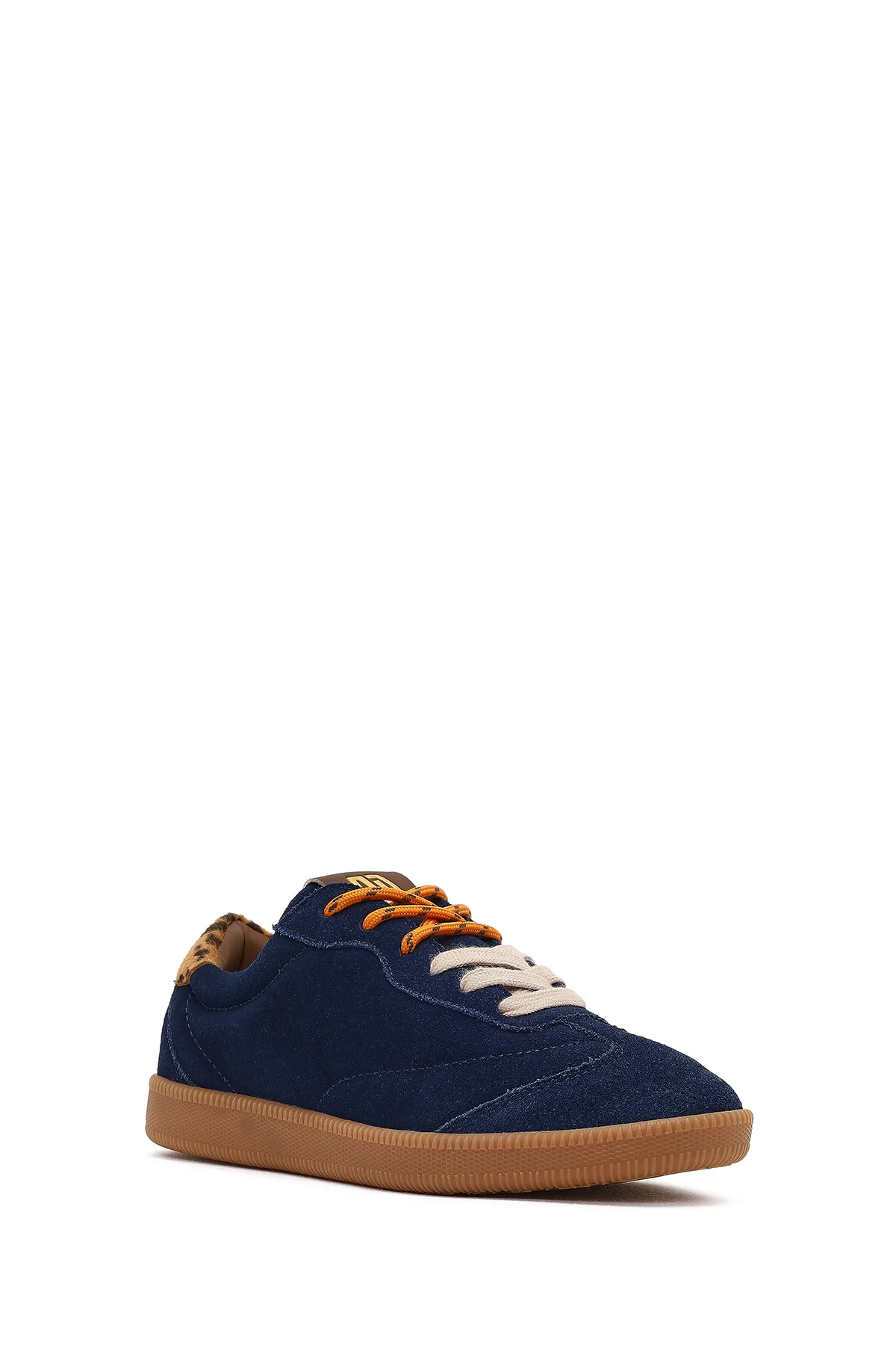 Derimod Studio Kadın Lacivert Bağcıklı Süet Sneaker - Image 6