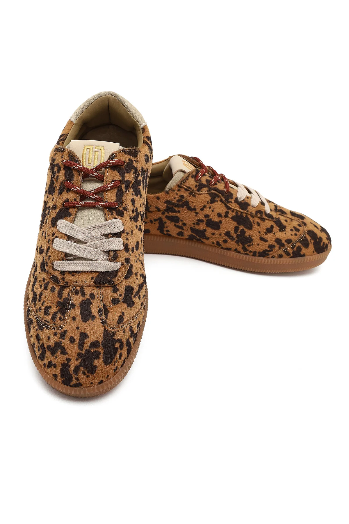 Derimod Studio Kadın Leopar Bağcıklı Desenli Sneaker - Image 10