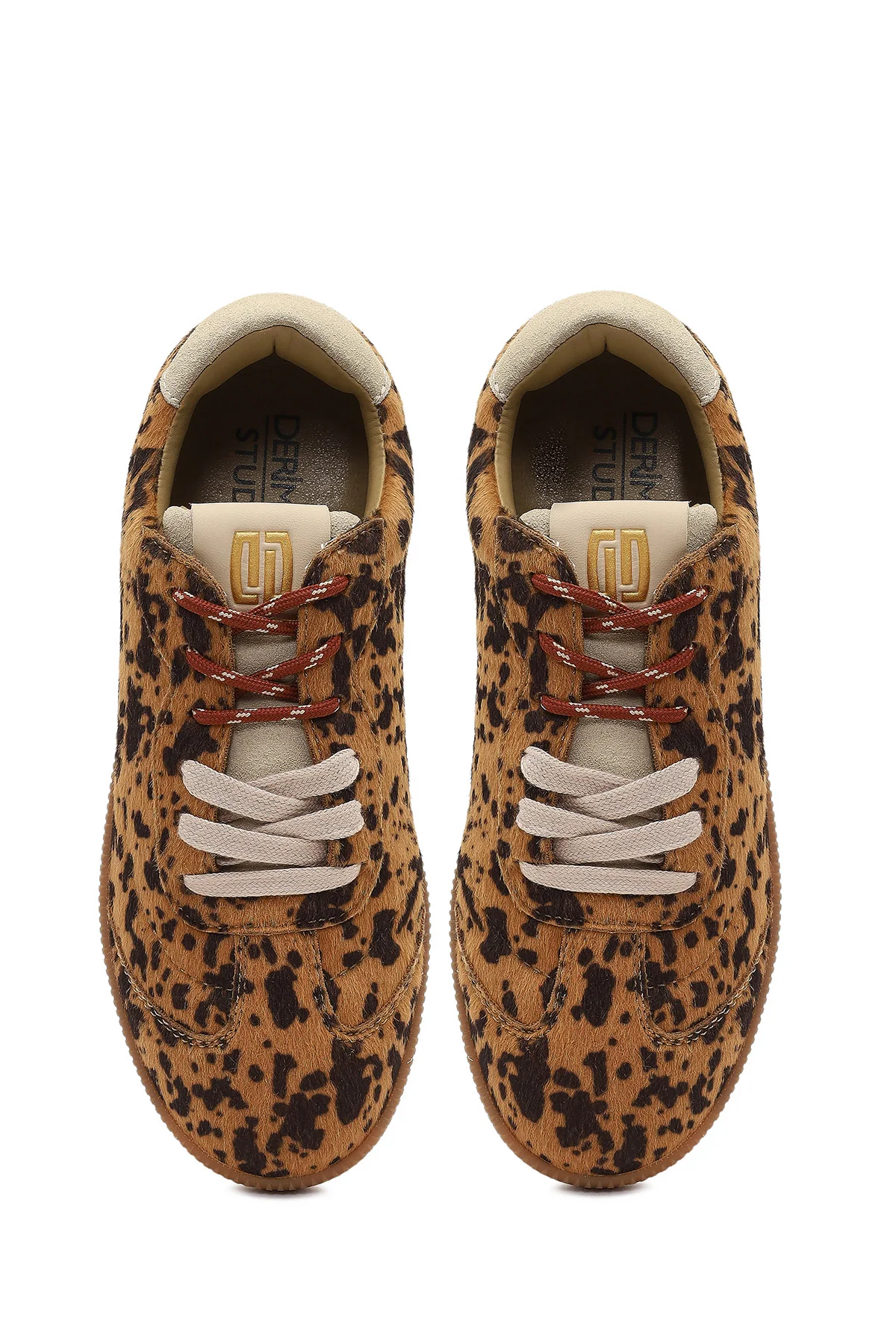 Derimod Studio Kadın Leopar Bağcıklı Desenli Sneaker - Image 7